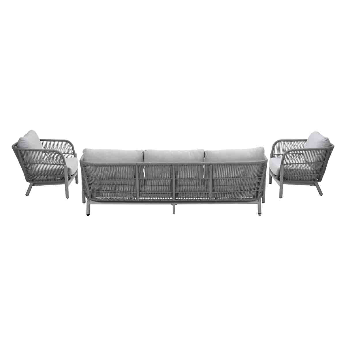 Garden Impressions Catanzaro loungeset 3-delig aluminium frame met rope - afbeelding 6