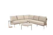 Florence modular corner lounge set latte with Vic tables - Complete Set