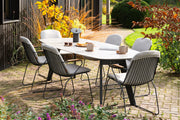 4SO Veneto Dining-Set anthrazit (6-tlg.) + Montana Tisch 240x103 cm