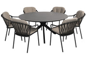 Manitoba dining set Anthracite with Locarno dining table 160cm HPL slate anthracite - Complete Set