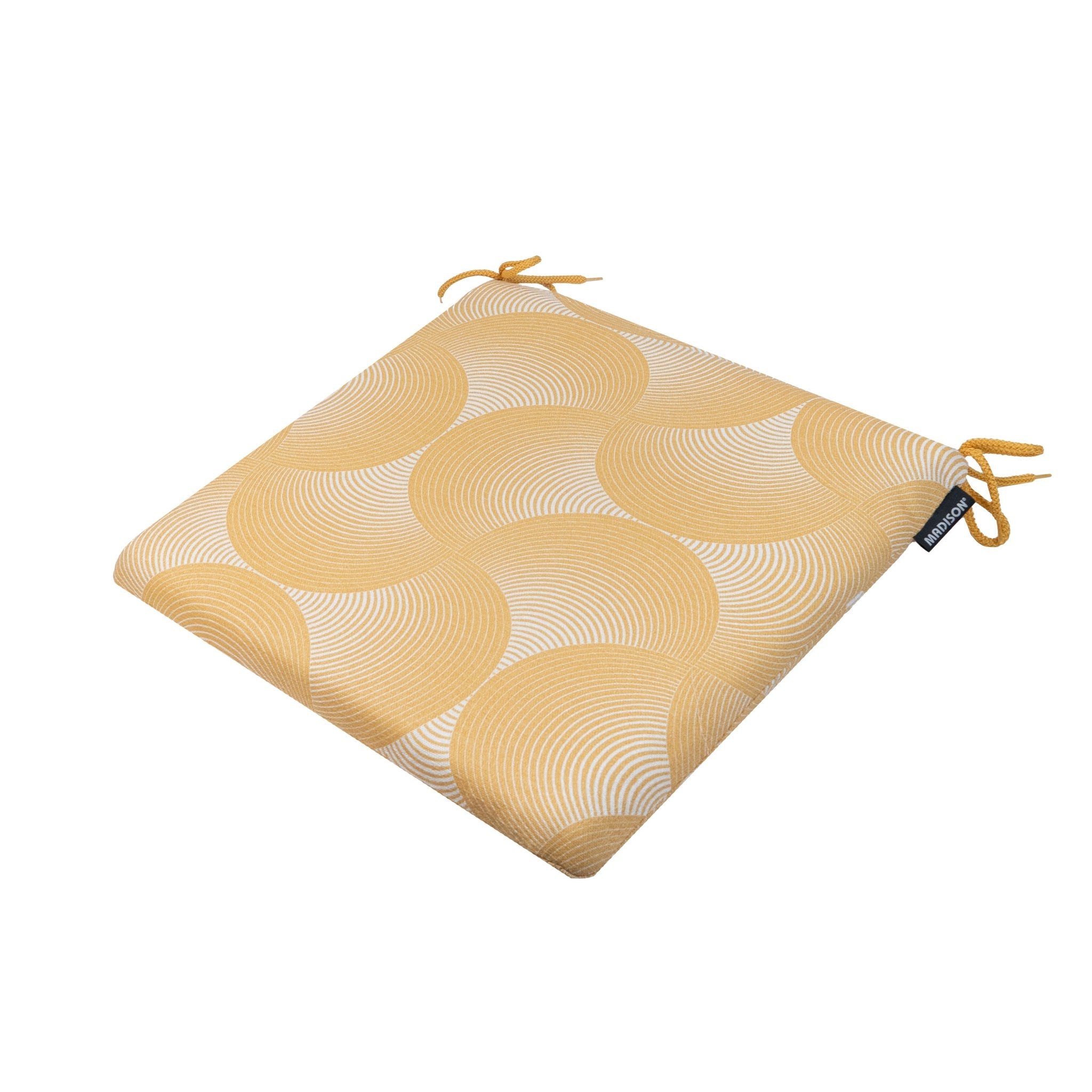 Madison Napels universeel rits zitkussen 40x40 cm - Napels rondo mustard