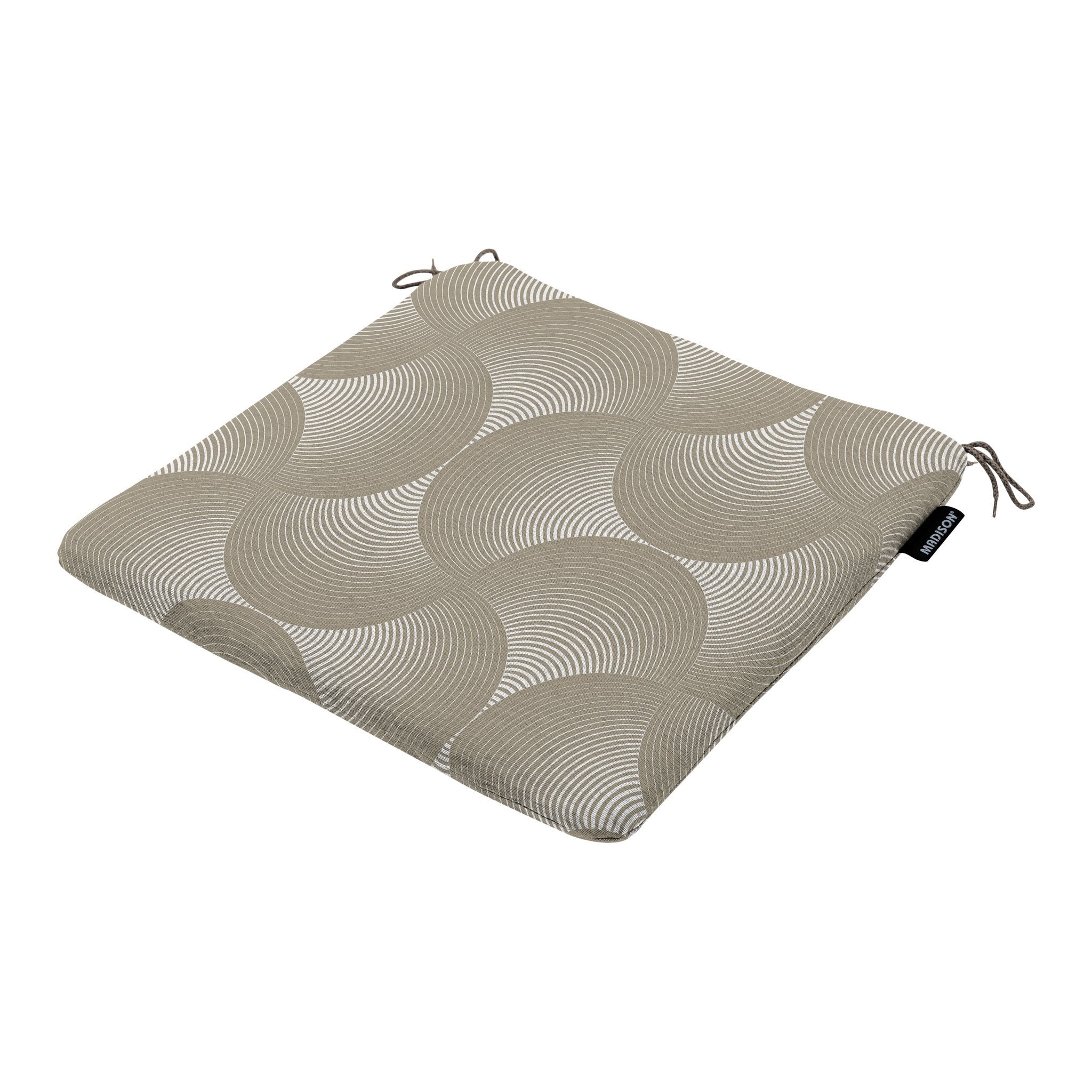 Madison Napels universeel rits zitkussen 40x40 cm - Napels rondo taupe