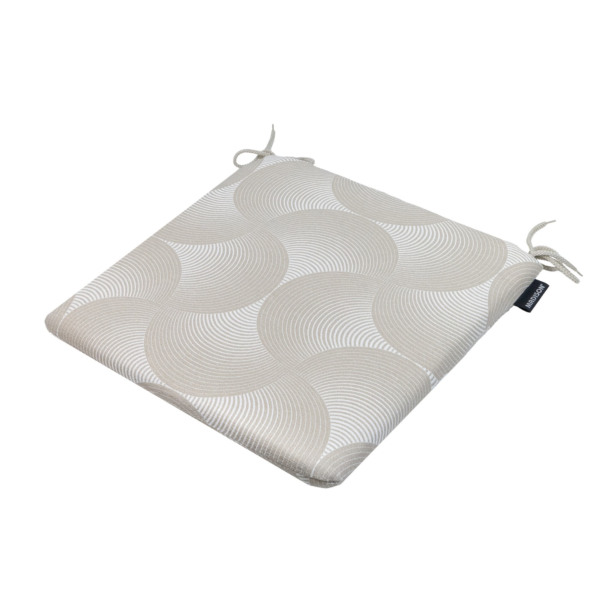 Madison Napels universeel rits zitkussen 40x40 cm - Napels rondo taupe