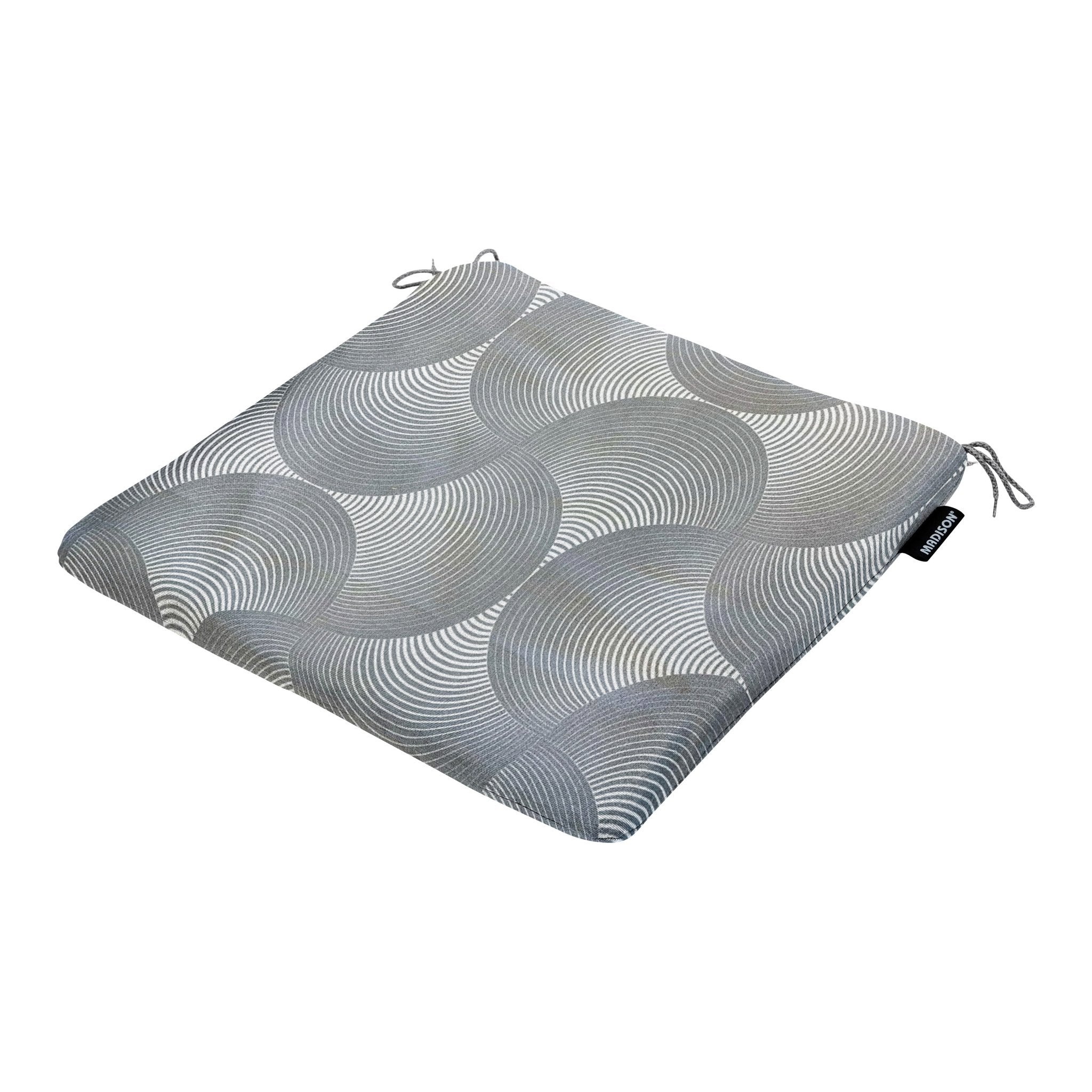Madison Napels universeel rits zitkussen 40x40 cm - Napels rondo grey