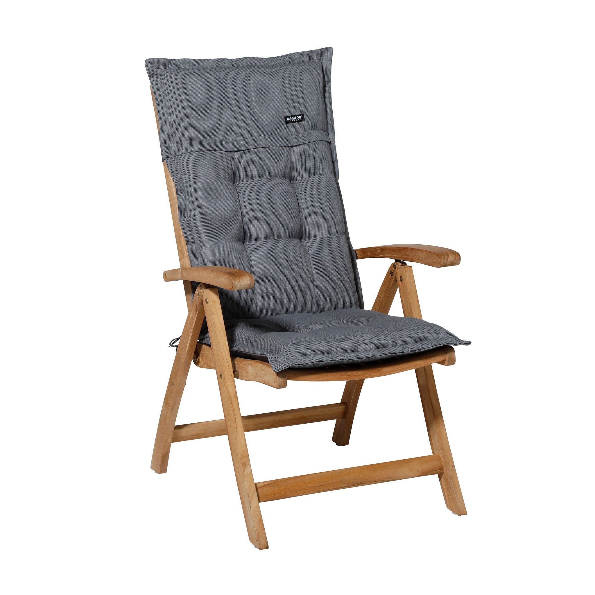 Madison Rib hoge rug basis rugkussen 123x50 cm - Rib grey