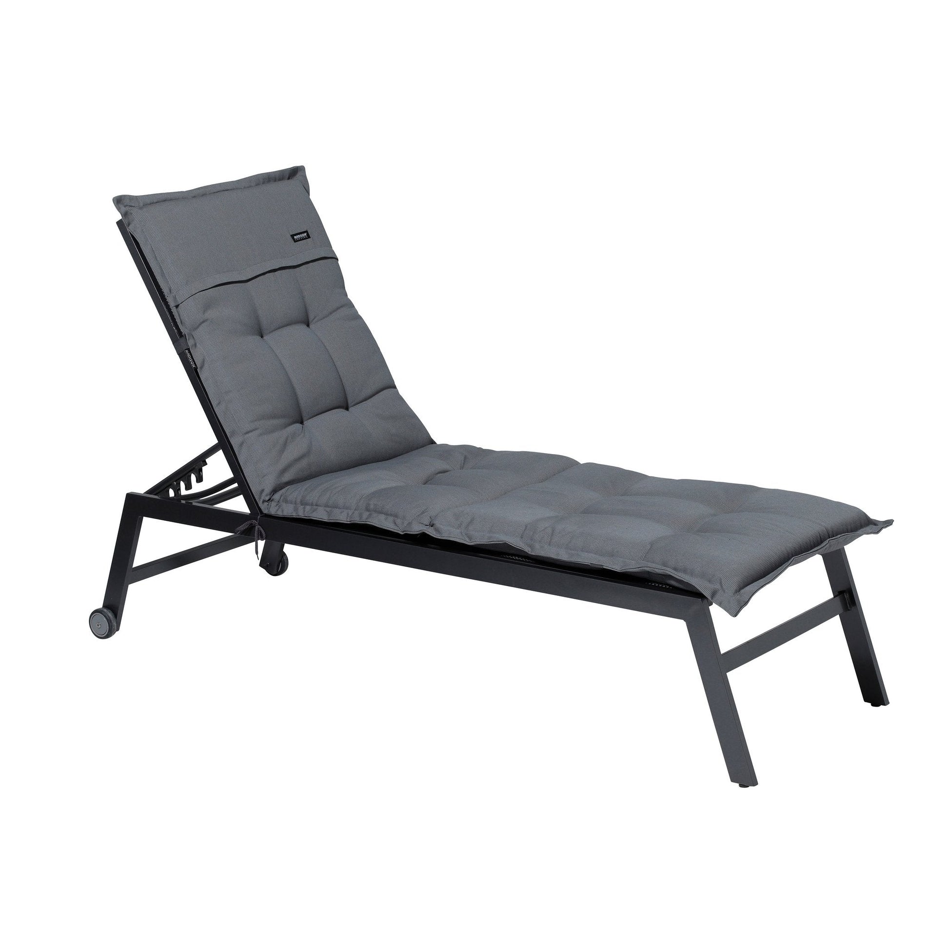 Madison Rib standaard basis ligbedkussen 200x65 cm - Rib grey