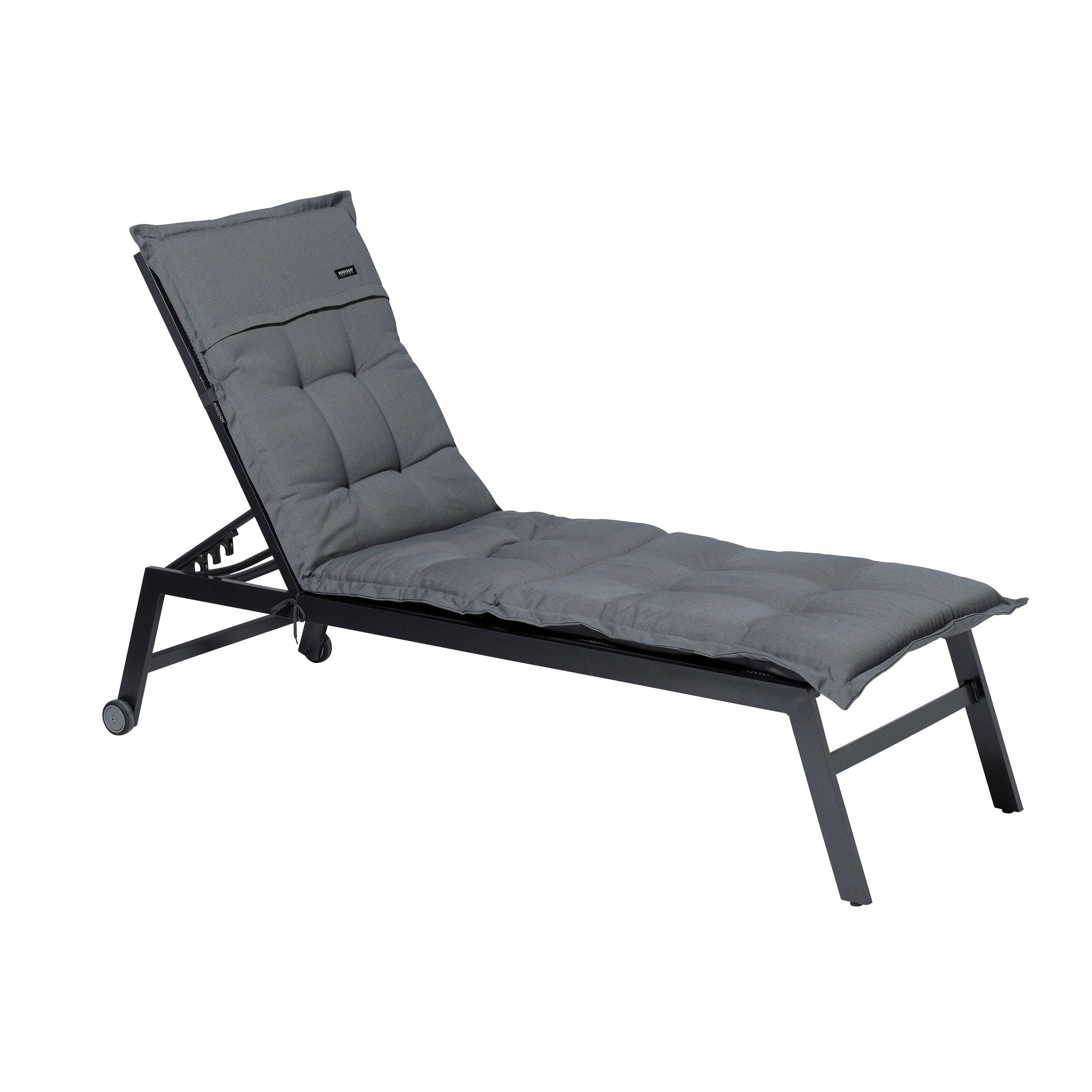Madison Rib standaard basis ligbedkussen 200x65 cm - Rib grey