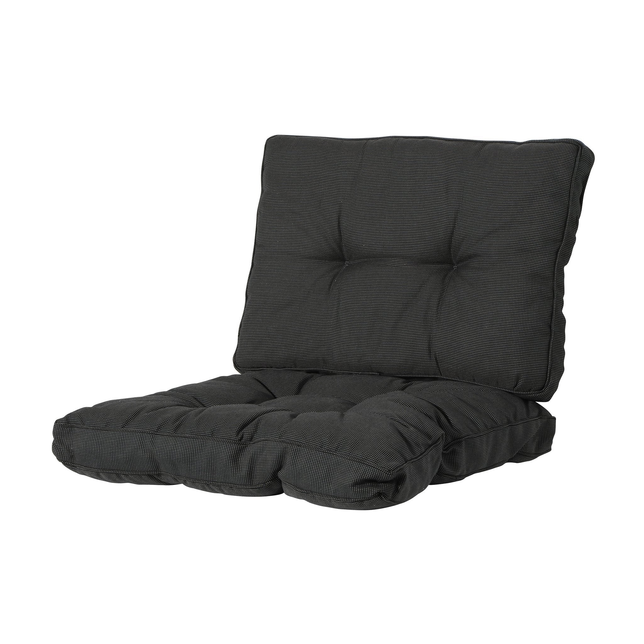 Madison Rib zitkussen 73x73 cm - Rib black