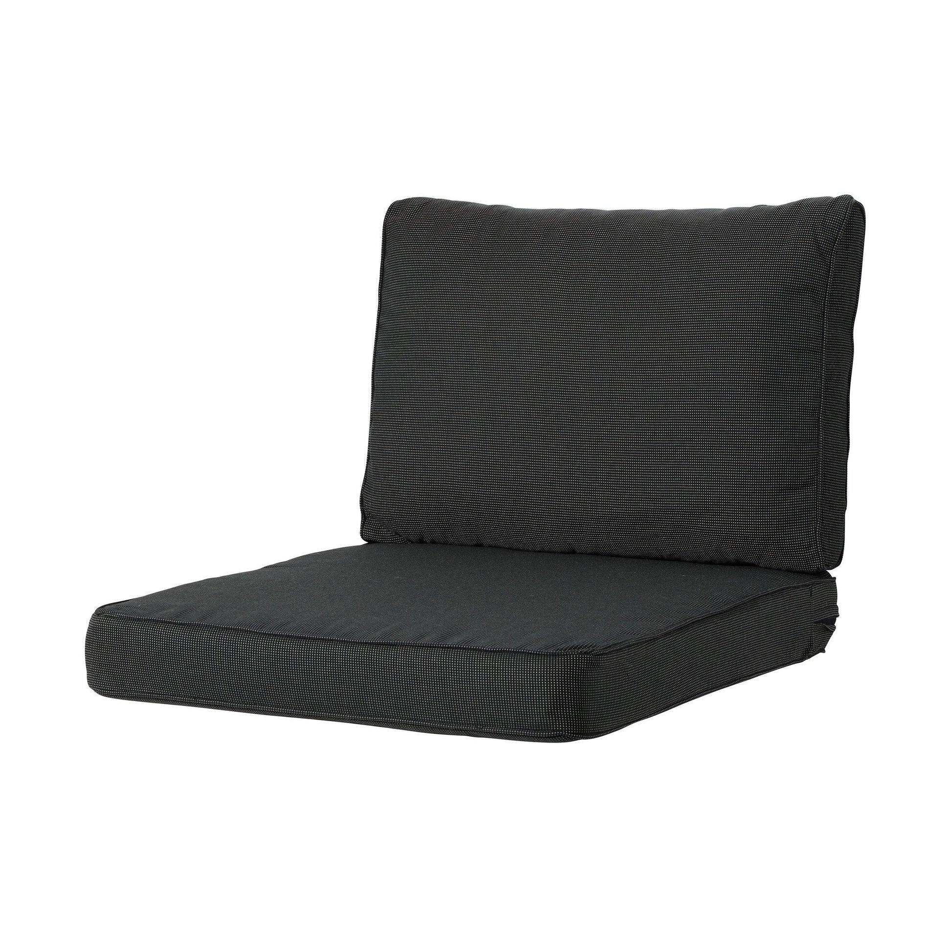 Madison Rib lounge luxe zitkussen 73x73 cm - Rib black