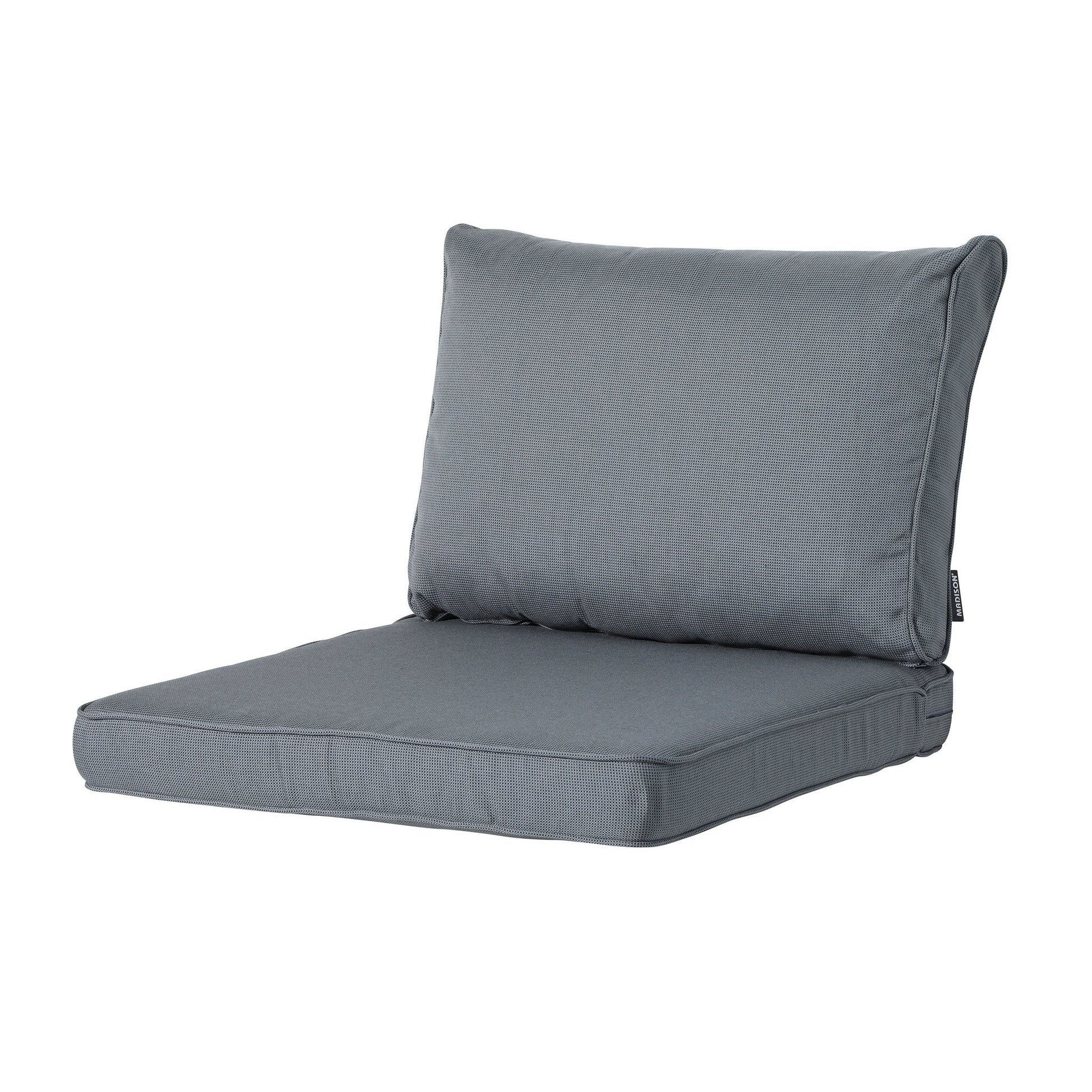 Madison Rib lounge rugkussen 43x73 cm - Rib grey