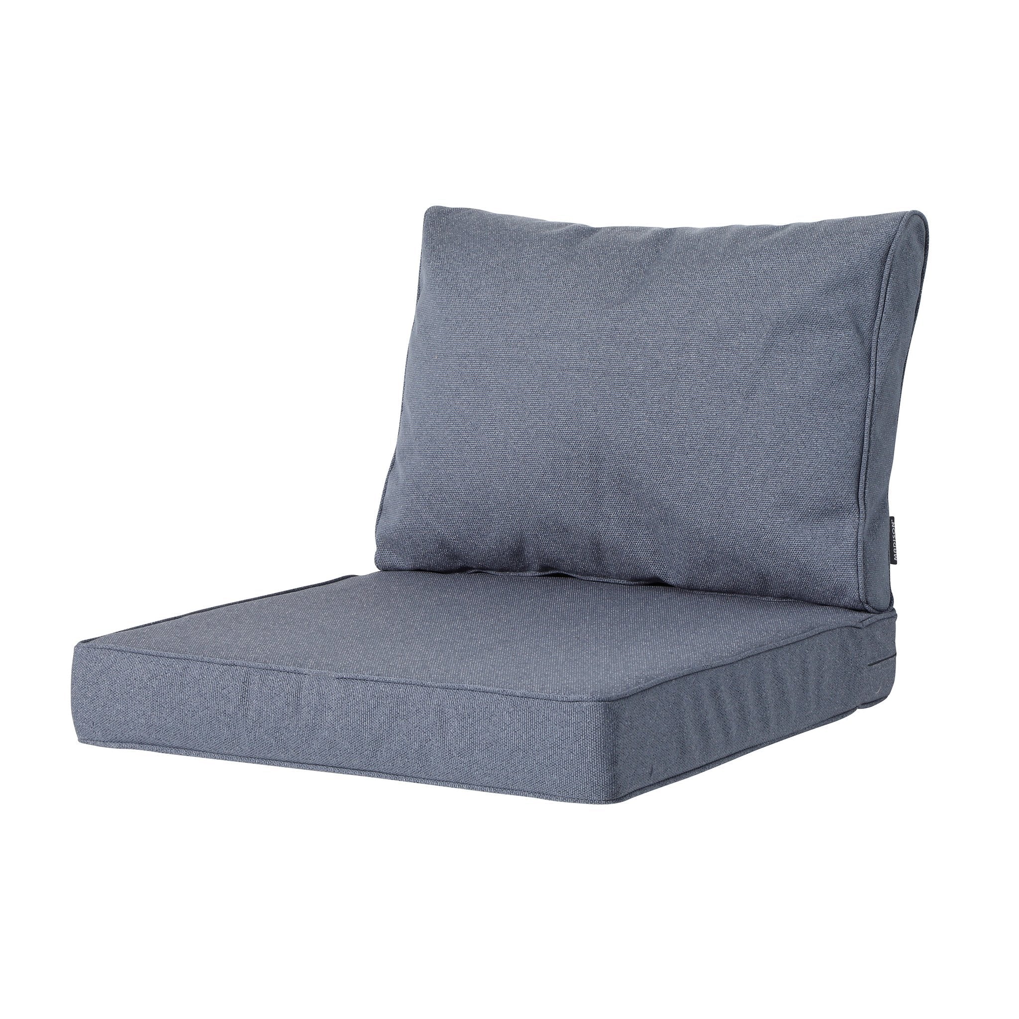 Madison Manchester lounge rugkussen 43x73 cm - Manchester denim grey