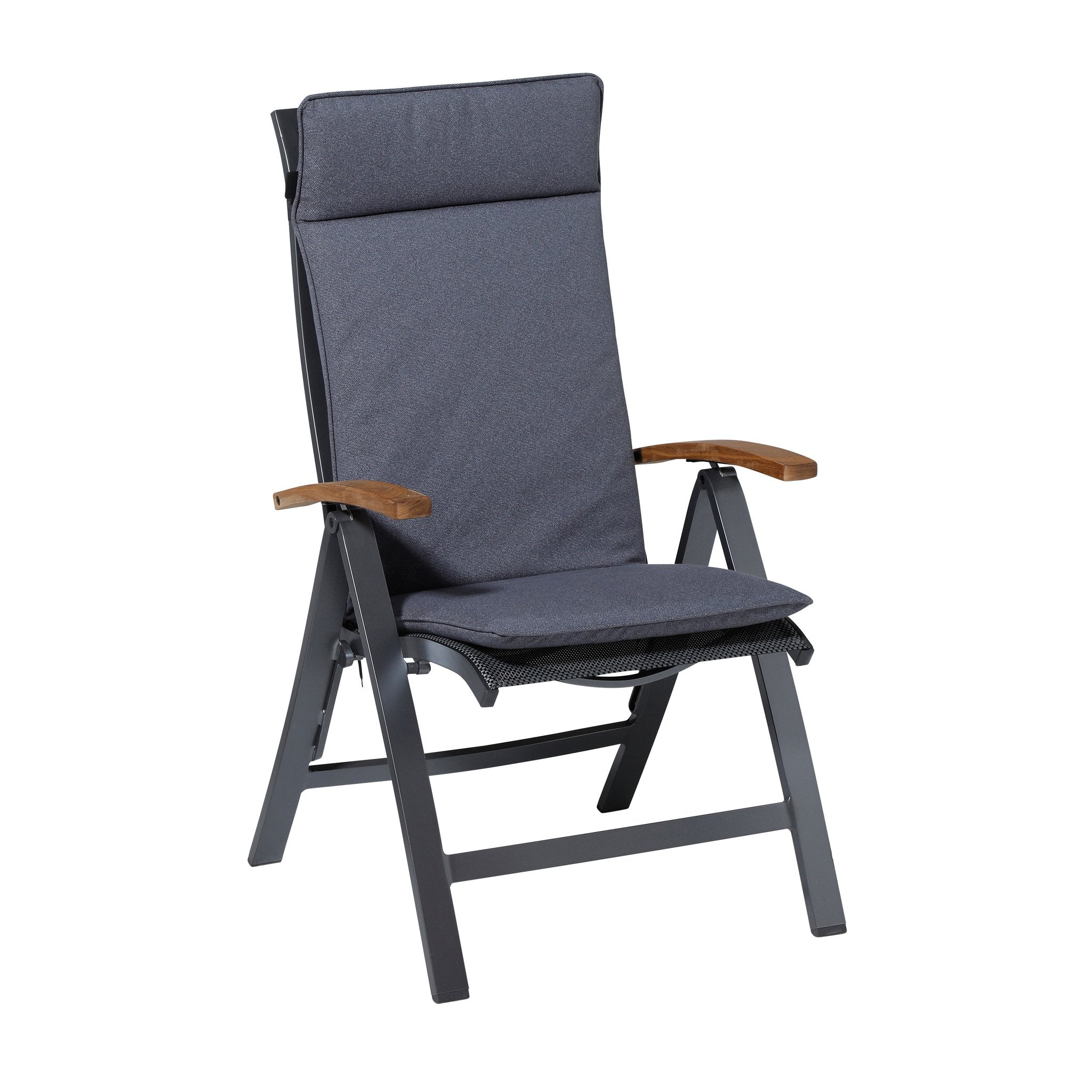 Madison Manchester hoge rug rugkussen 120x50 cm - Manchester denim grey