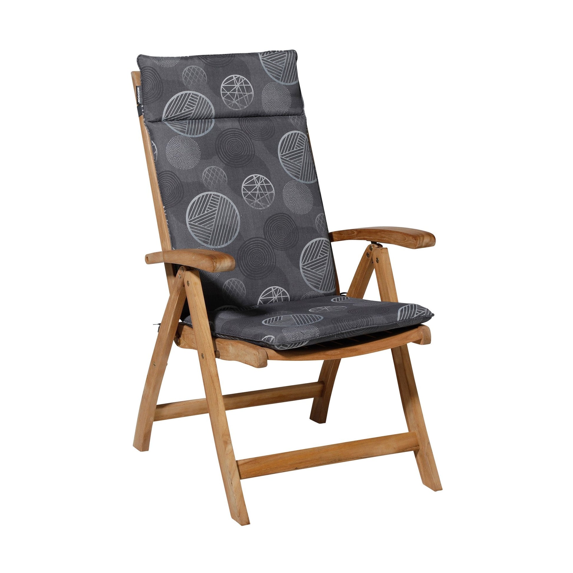 Madison Circle hoge rug rugkussen 120x50 cm - Circle grey