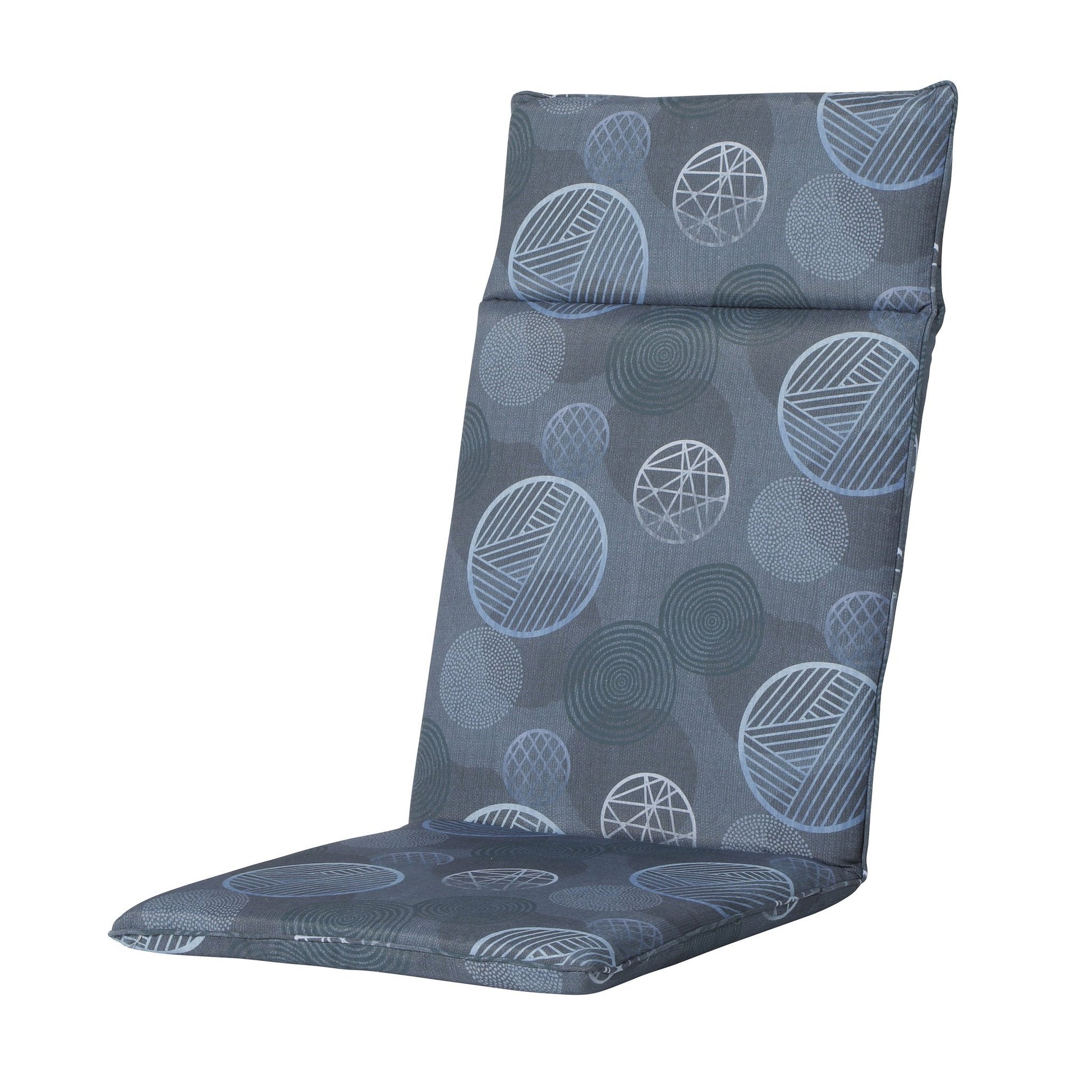 Madison Circle hoge rug rugkussen 120x50 cm - Circle blue