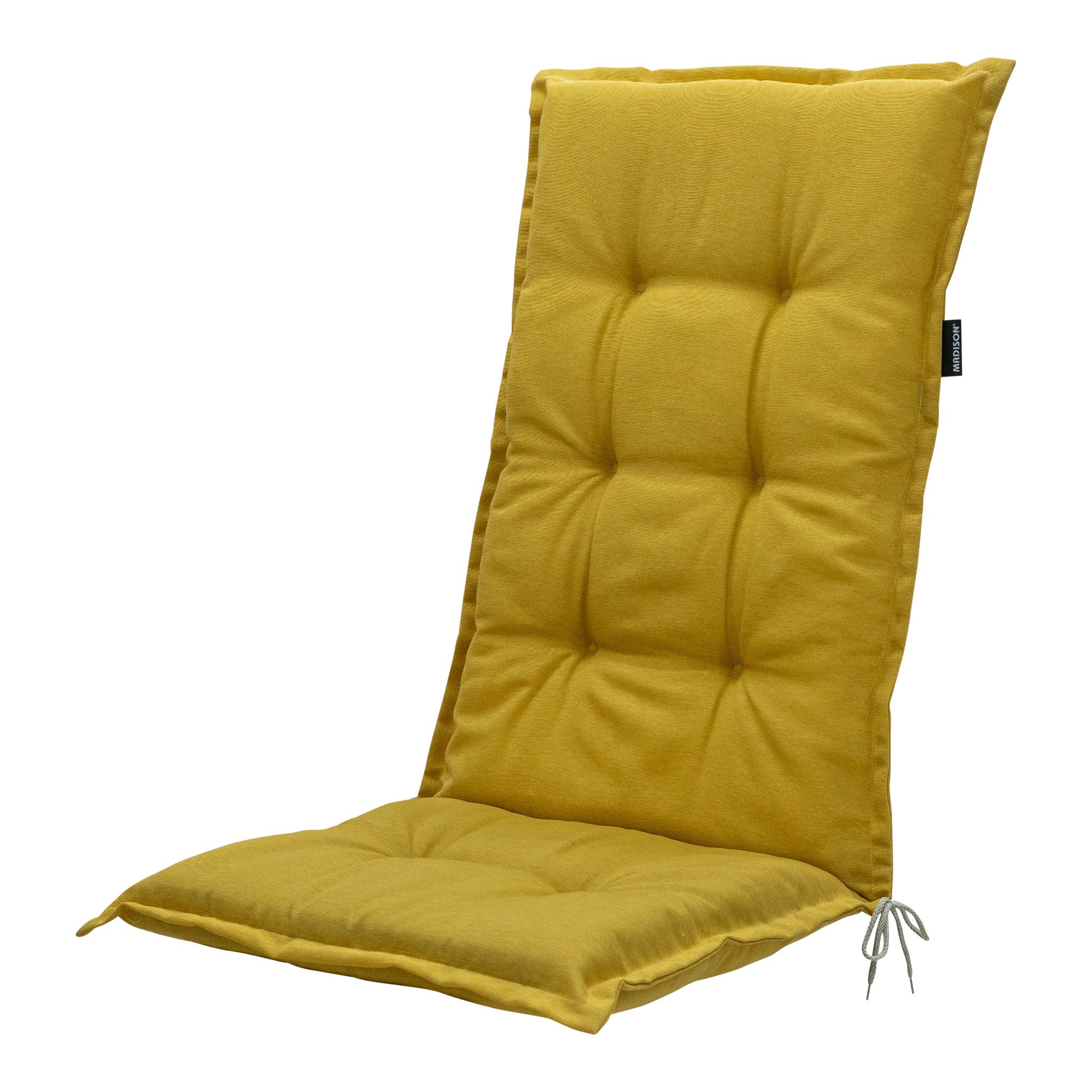 Madison Panama hoge rug basis rugkussen 123x50 cm - Panama mustard