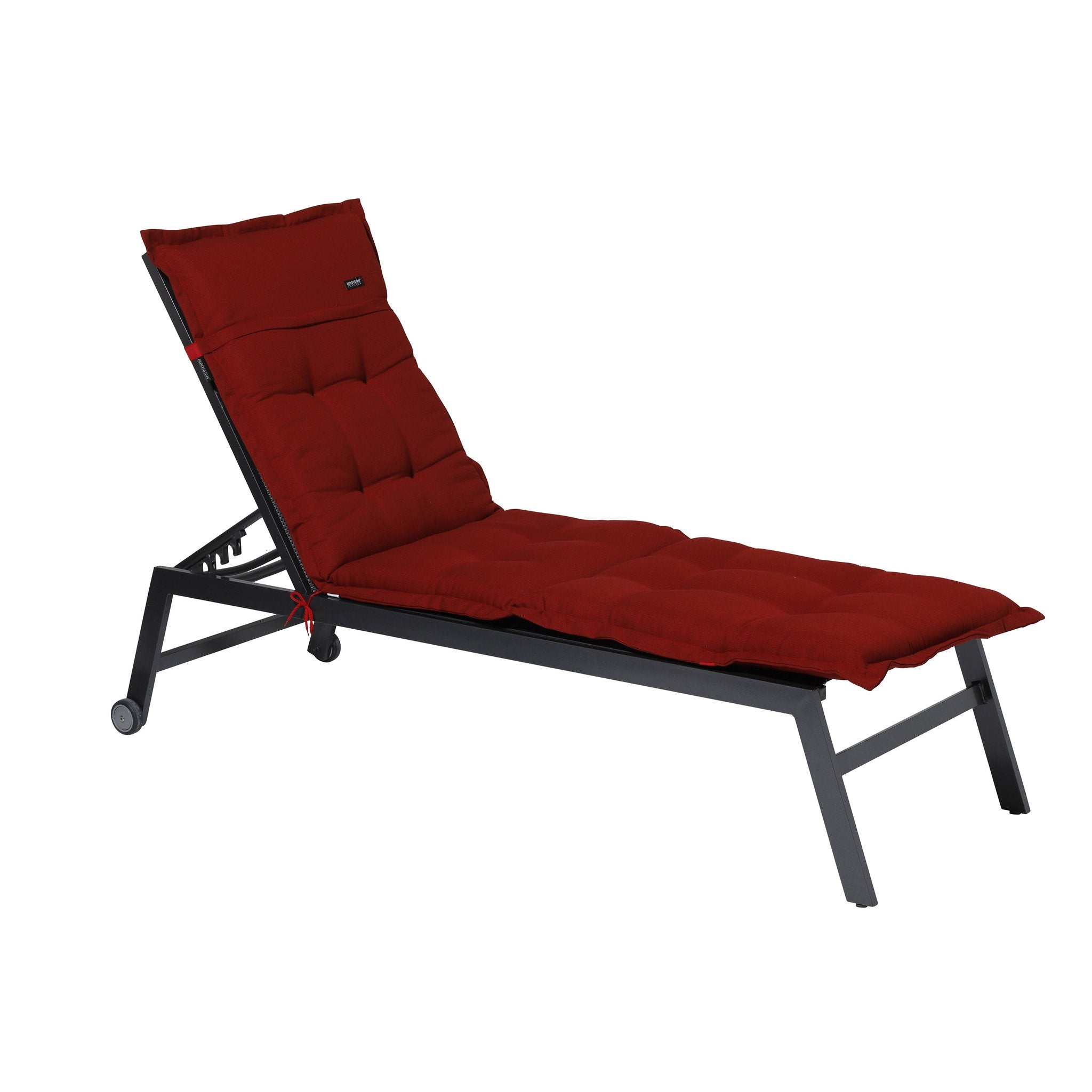 Madison Rib standaard basis ligbedkussen 200x65 cm - Rib red