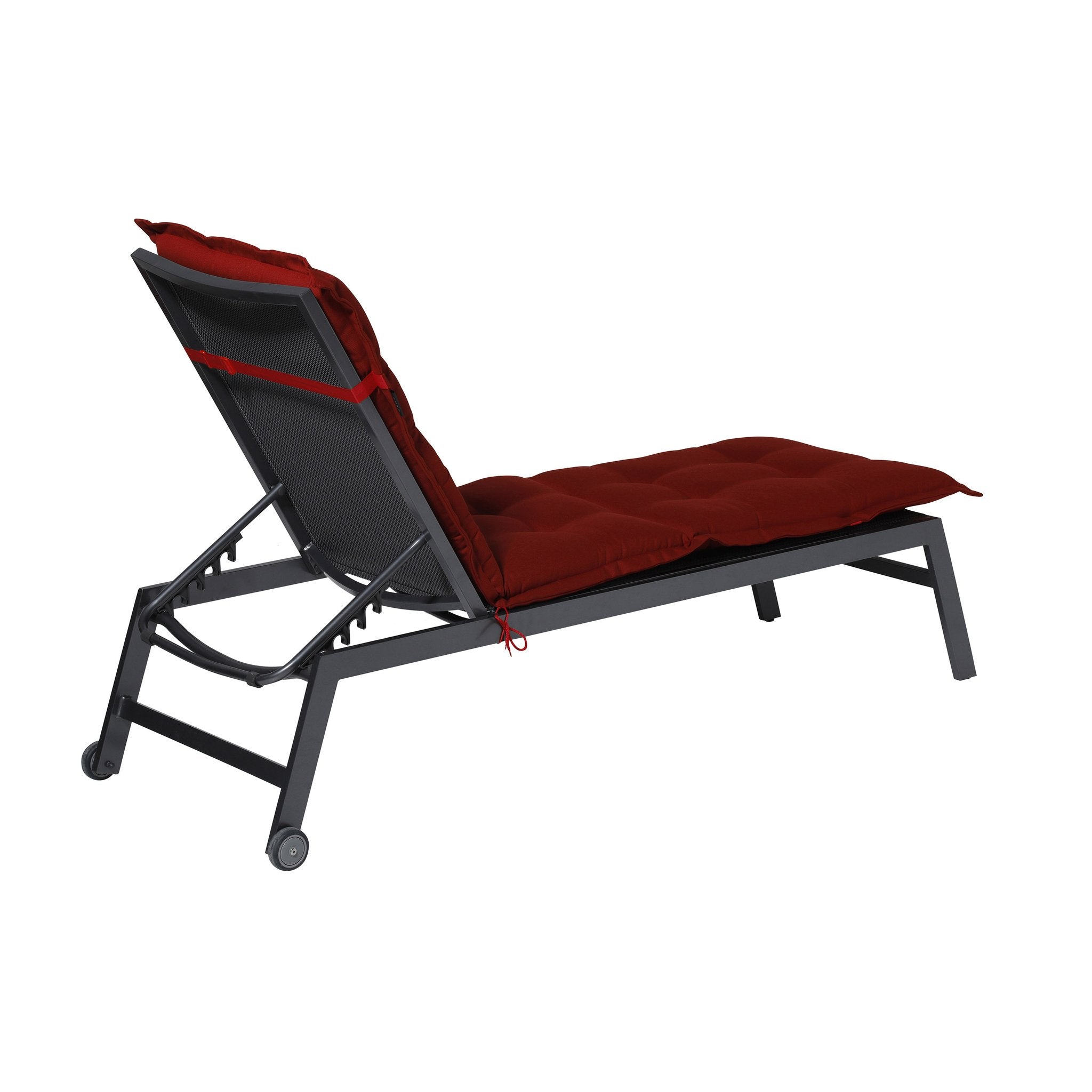 Madison Rib standaard basis ligbedkussen 200x65 cm - Rib red