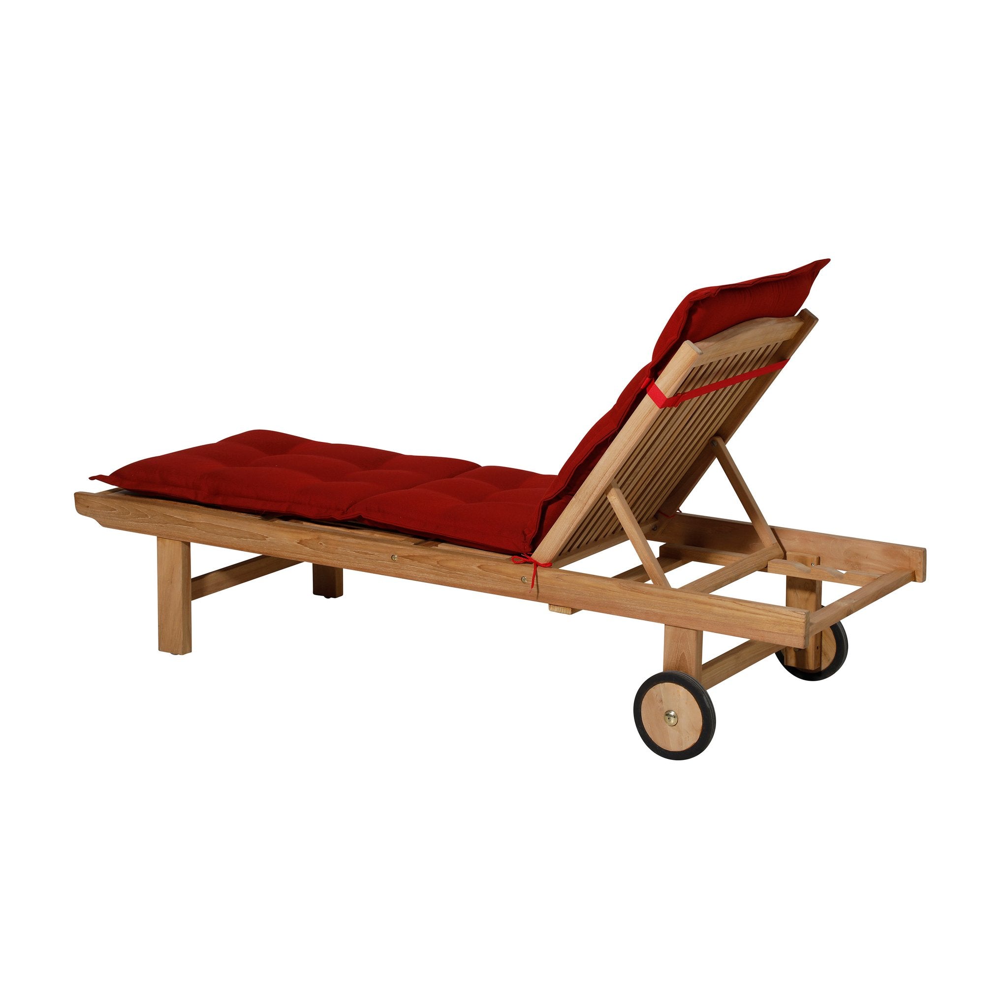 Madison Rib standaard basis ligbedkussen 200x65 cm - Rib red