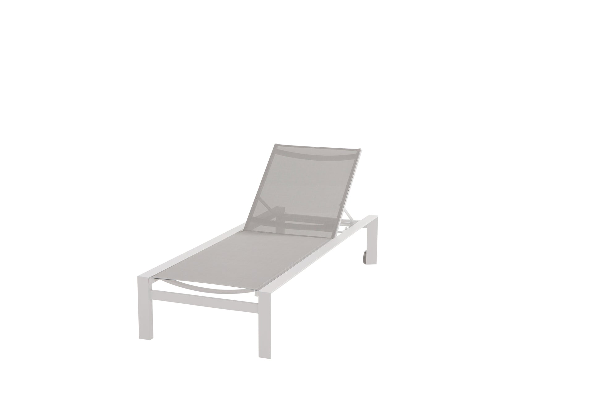 Tropic sunbed with wheels - White