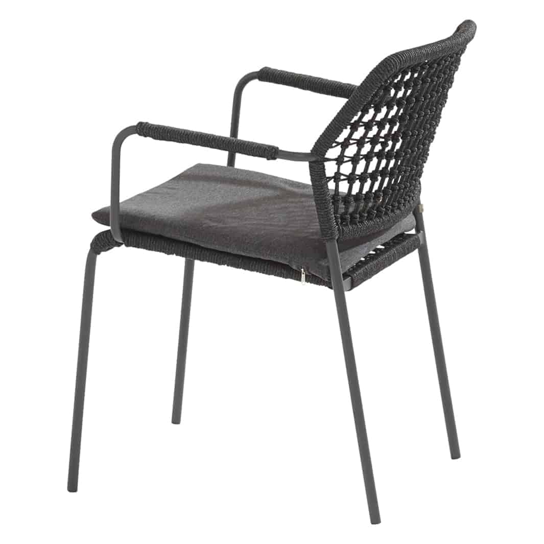 4SO Barista dining set anthracite (4 st.) + Taste 4SO Locarno tafel 130cm