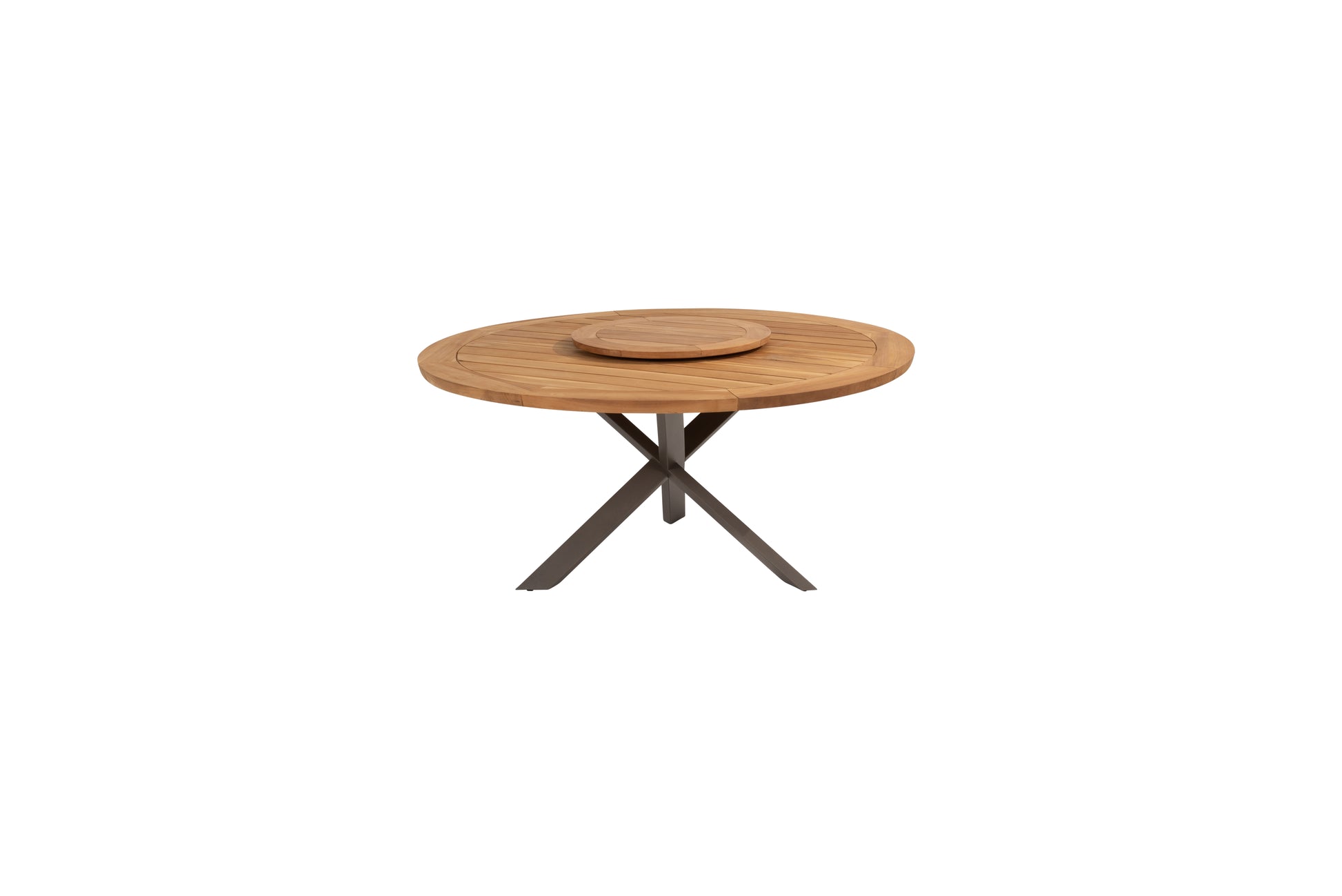Prado dining table Teak 160cm with Terre legs and Lazy Susan - View 2