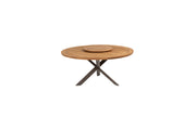 Prado dining table Teak 160cm with Terre legs and Lazy Susan - view 1