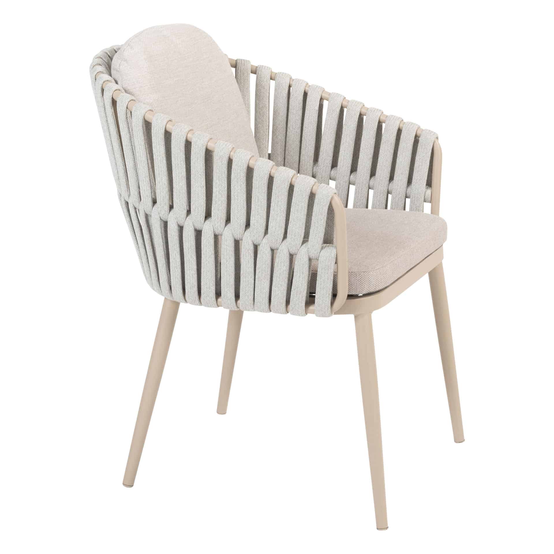 4SO Eva dining set latte (6 st.) met Manolo tafel 180x95cm