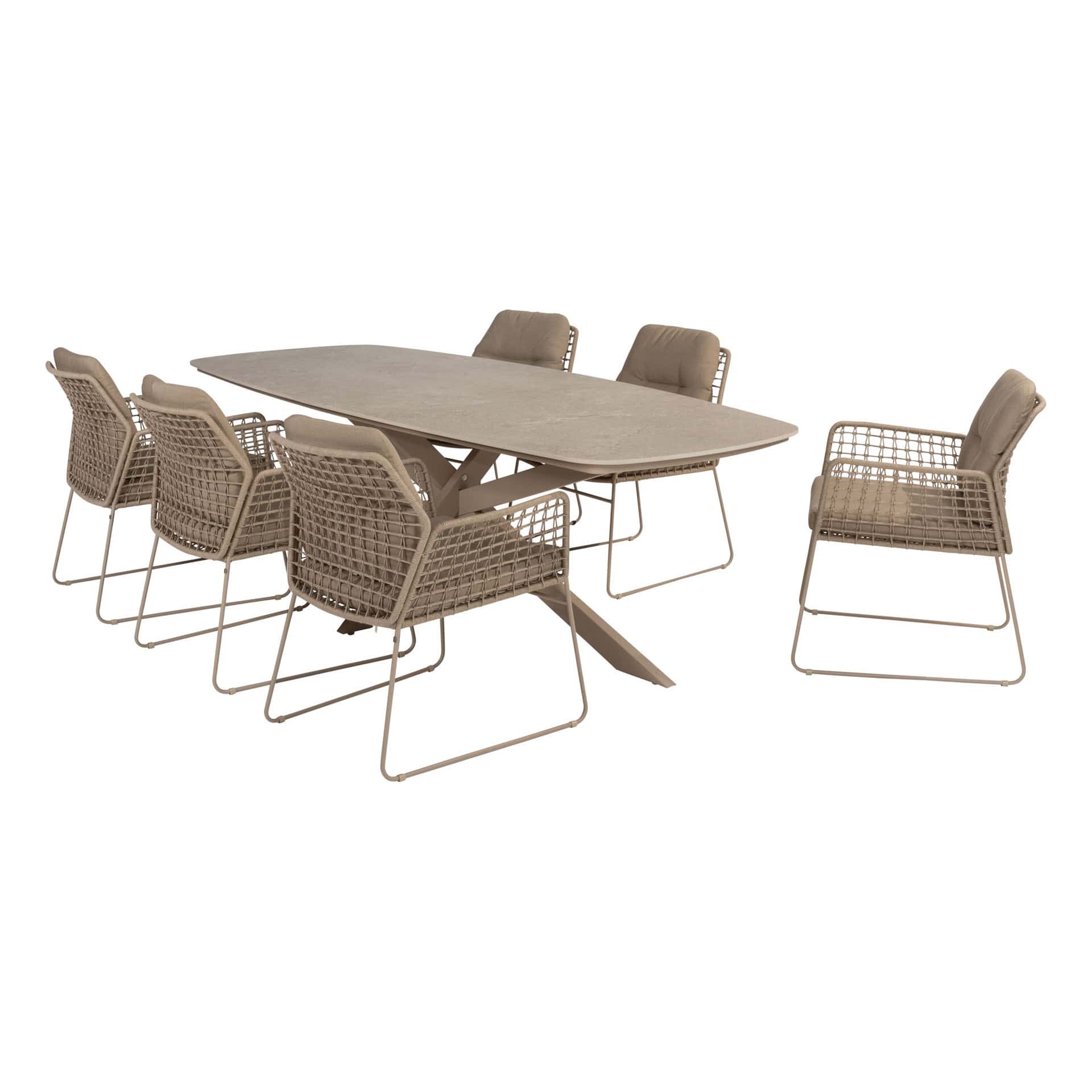 4SO Albano dining set (6 st.) + Taste 4SO Prado tafel 240x105cm