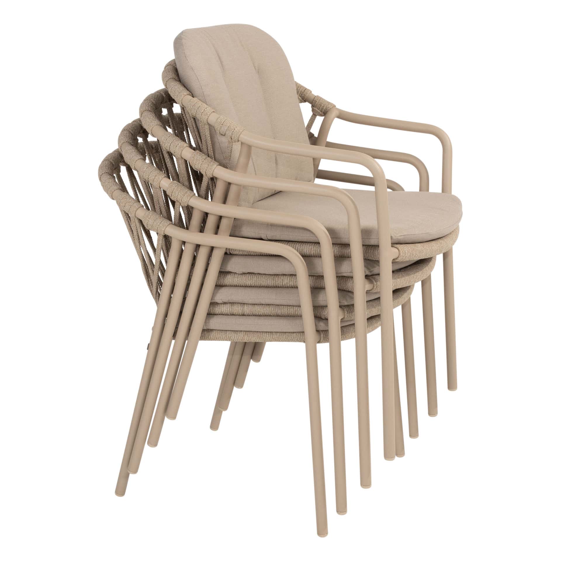 4SO Manitoba dining set latte (6 st.) + Taste 4SO Prado tafel 240x105cm