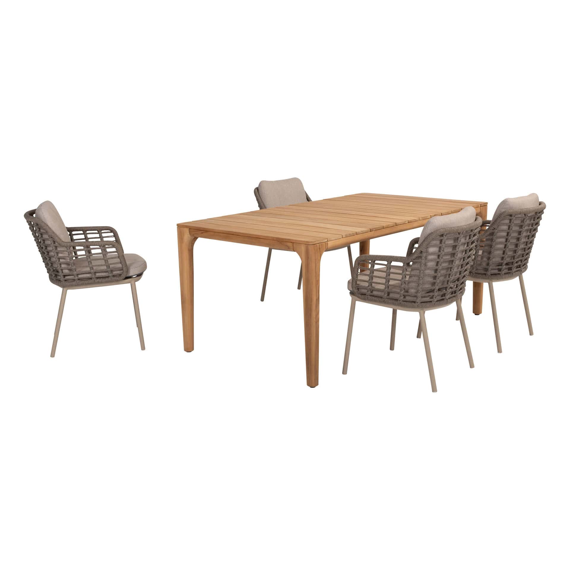 4SO Puglia dining set (6 st.) met Liam tafel 180x100cm