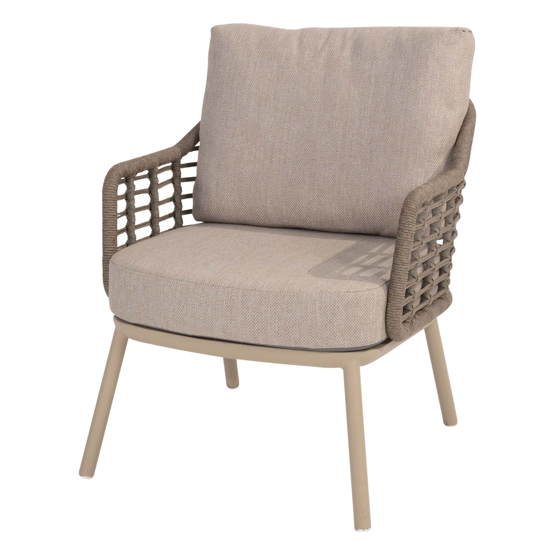 4SO Puglia low dining set (6 st.) met Saba tafel ⌀160cm