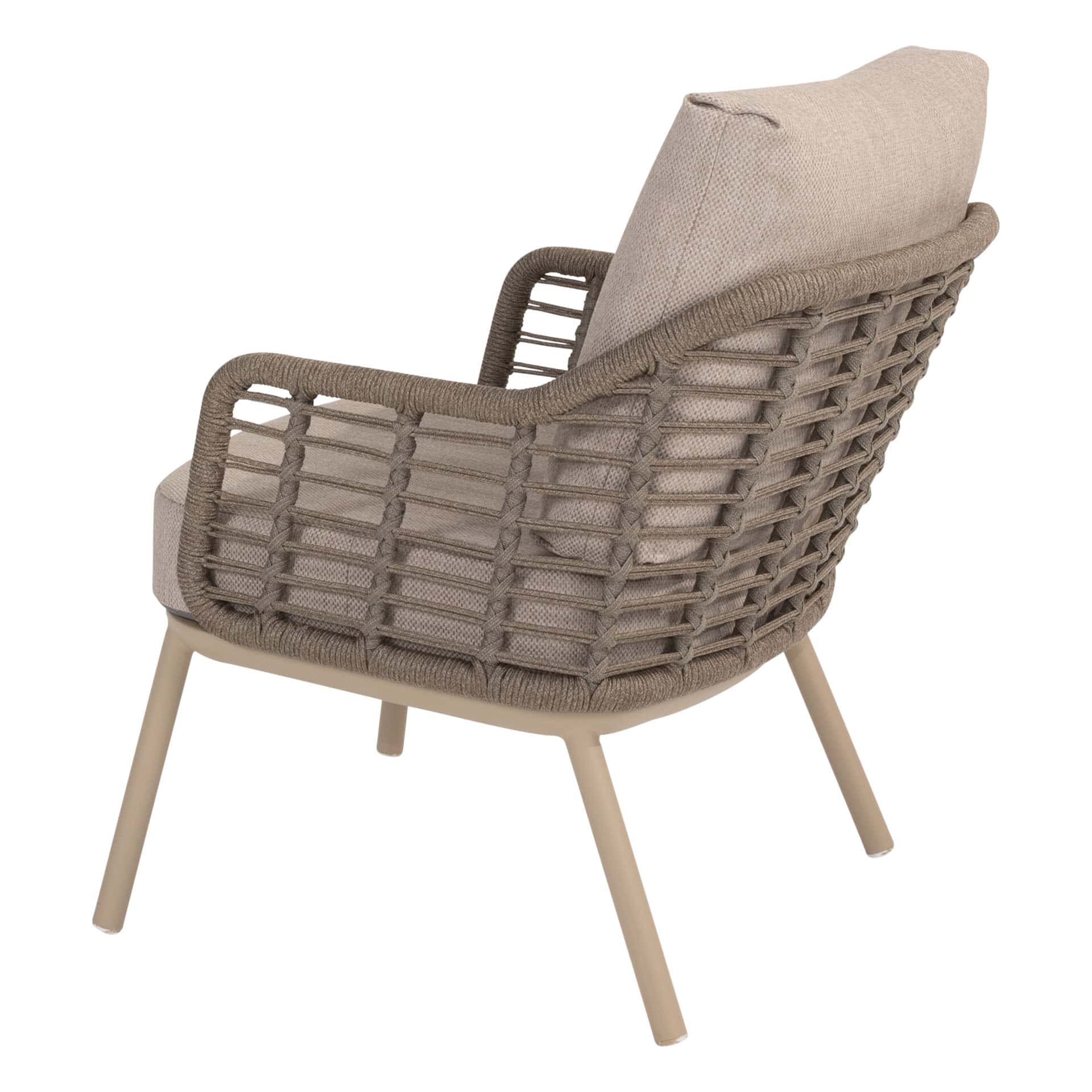 4SO Puglia low dining set (4 st.) met Saba tafel ⌀130cm