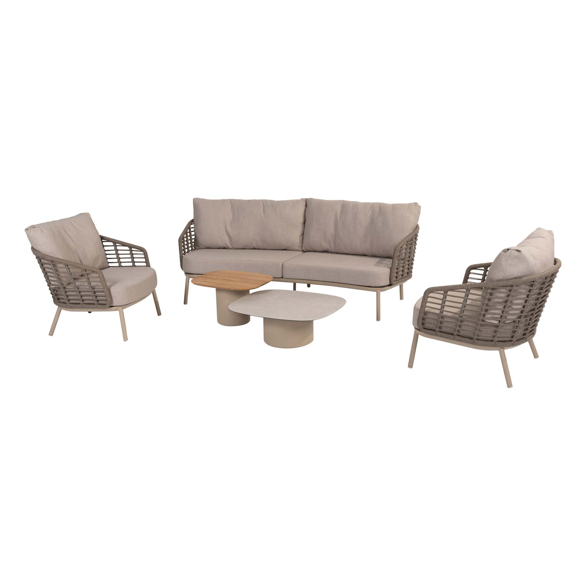 4SO Puglia lounge set incl. voetenbank + Taste 4SO Demi salontafels (2 st.) - afbeelding 12