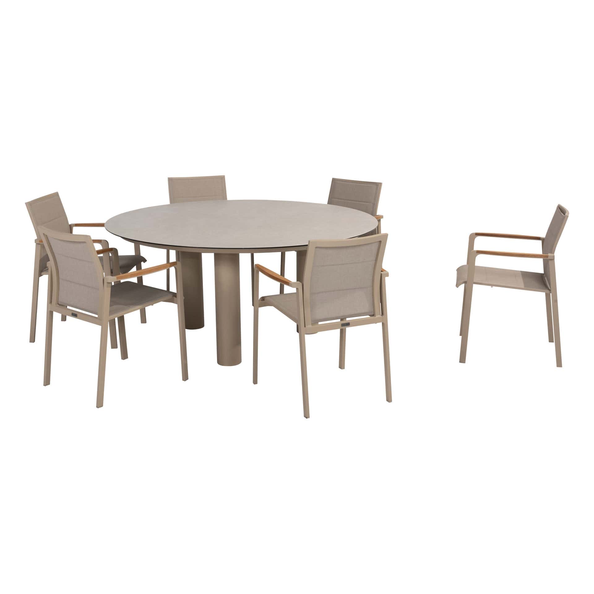 4SO Cortina dining set (6 st.) met Donato tafel ⌀160cm