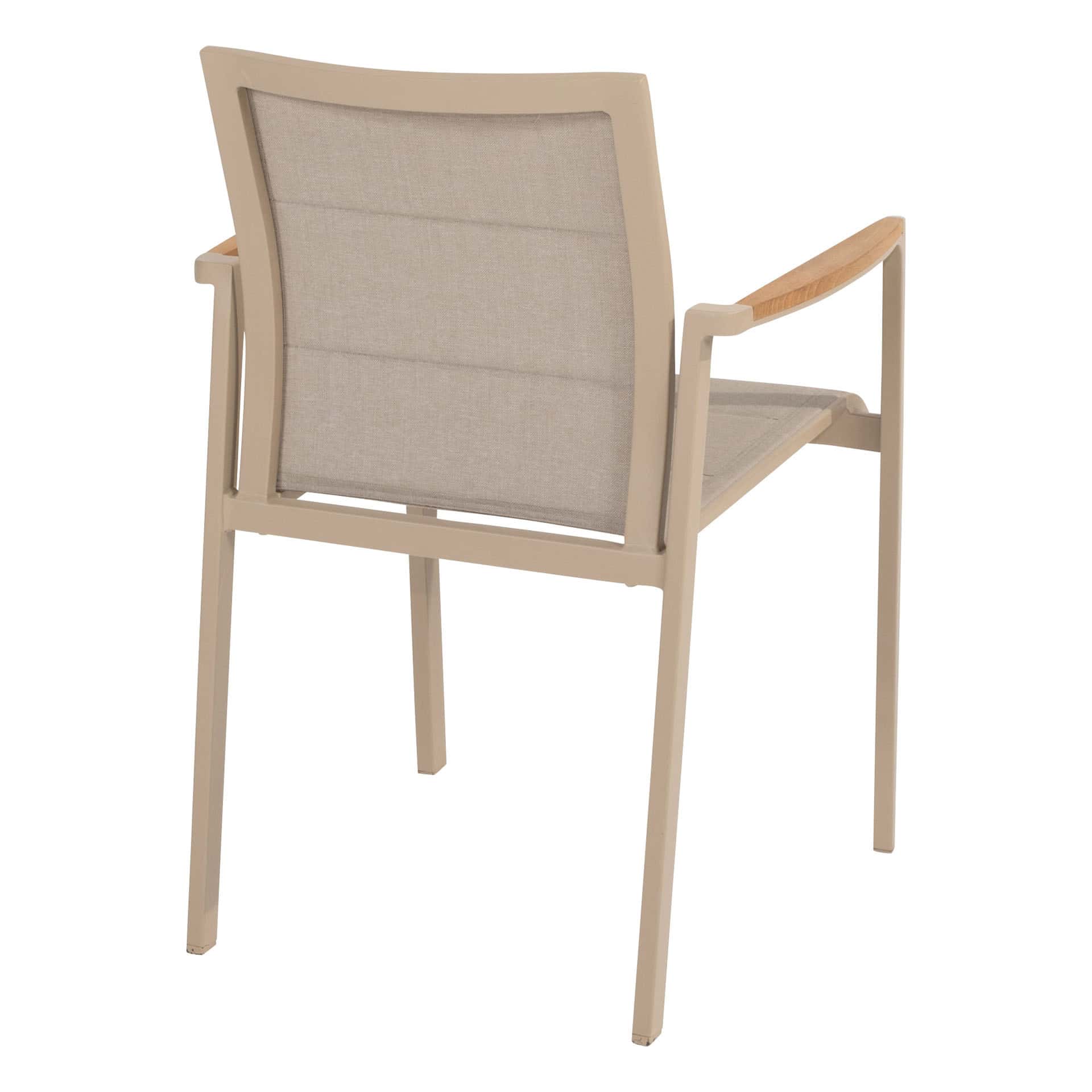 4SO Cortina dining set latte (6 st.) met Prado tafel 240x105cm