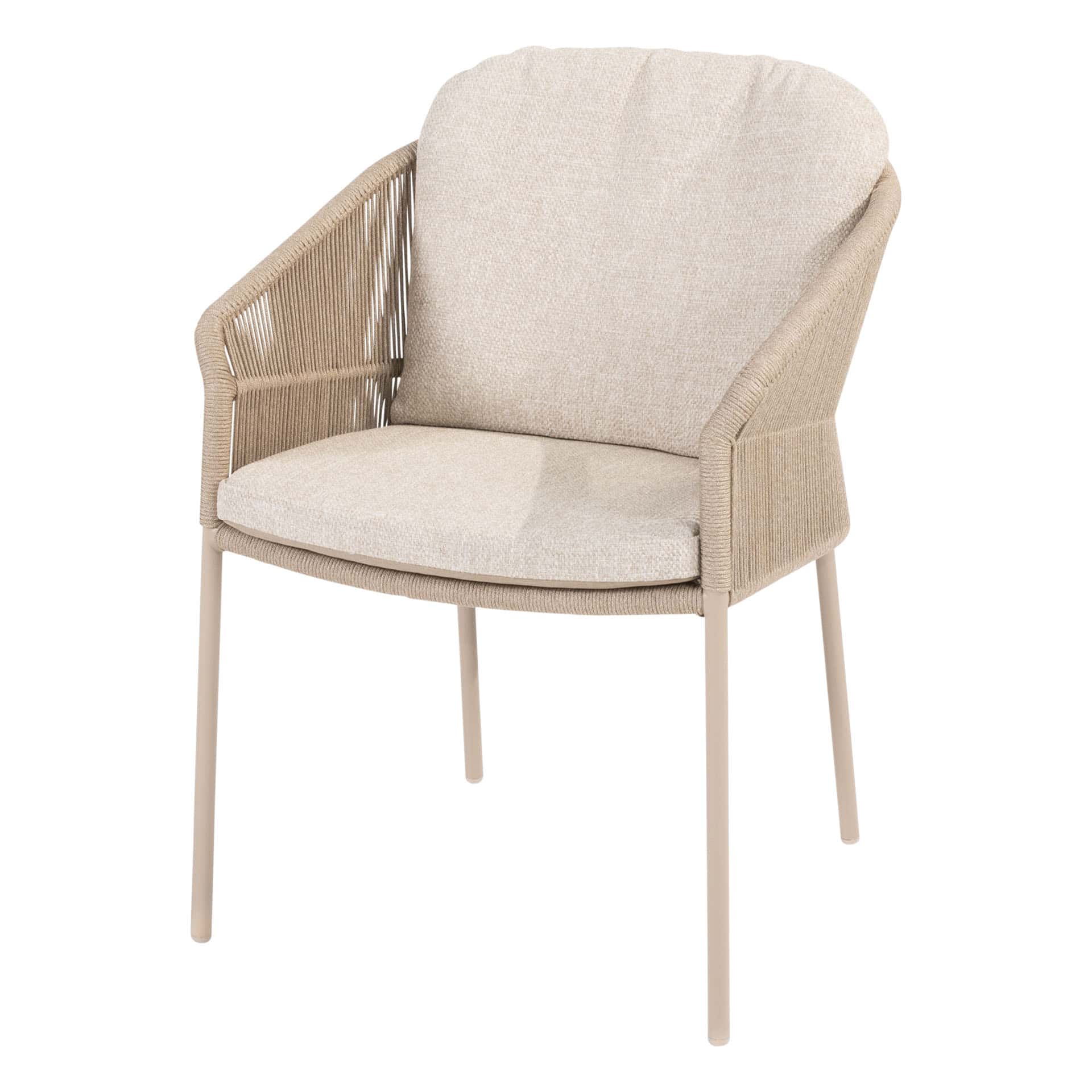 4SO Florence dining set latte (4 st.) met Manolo tafel 180x95cm