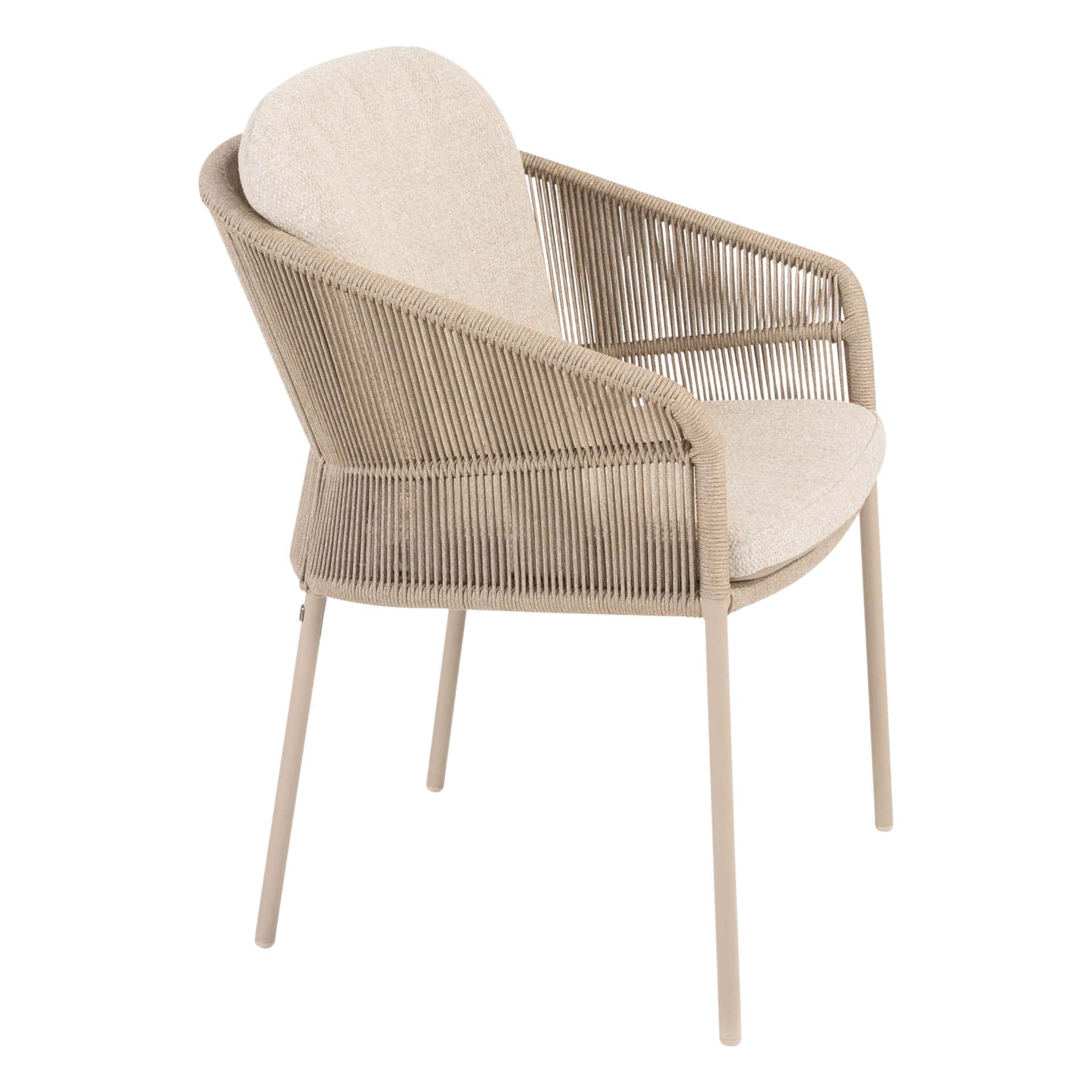 4SO Florence dining set latte (4 st.) met Manolo tafel 180x95cm