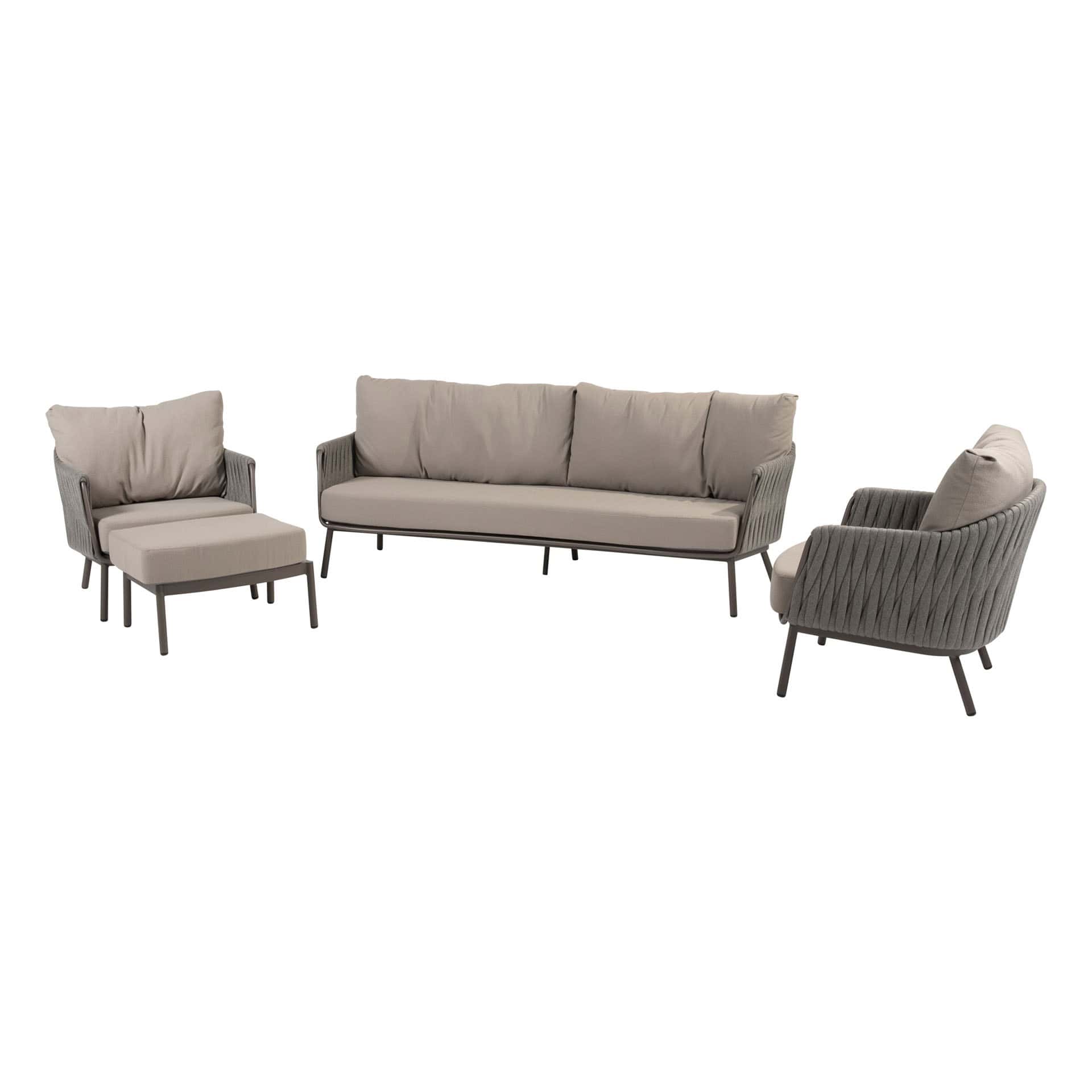 4SO Cannes lounge set terre incl. voetenbank - afbeelding 2