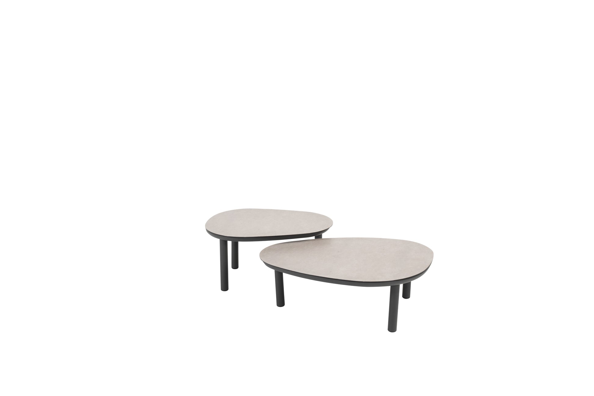 Taste 4SO Monroe coffee table set of 2 anthracite 65x32h and 80x27h - SKU 91824