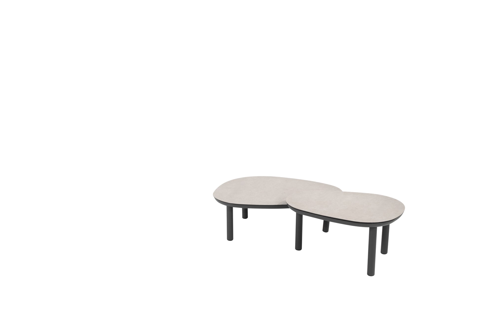 Taste 4SO Monroe coffee table set of 2 anthracite 65x32h and 80x27h - SKU 91824