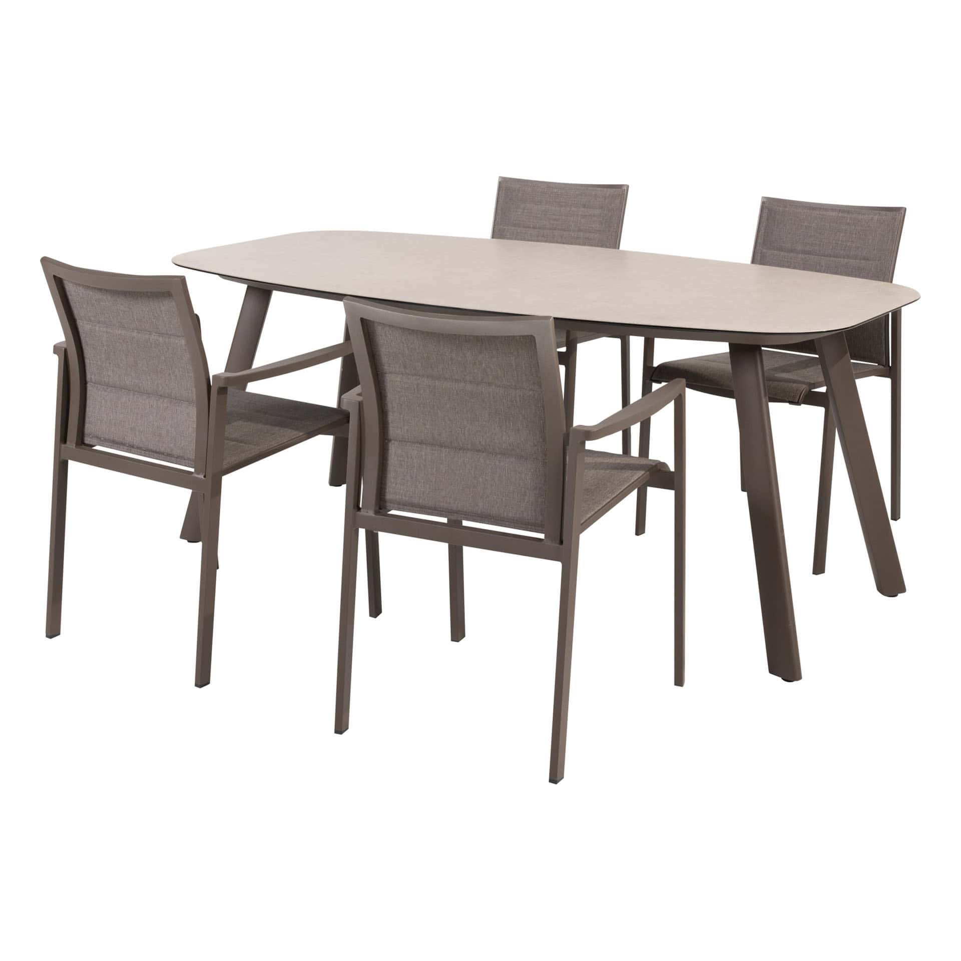 4SO Cortina dining set (4 st.) met Manolo tafel 180x95cm