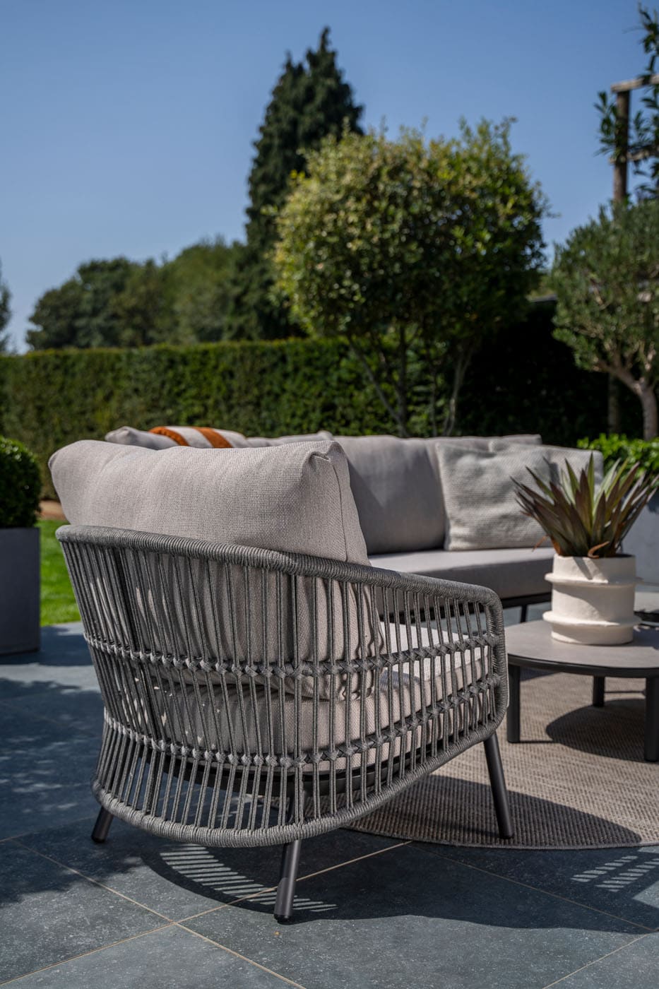 4SO Alicante lounge set anthracite incl. voetenbank