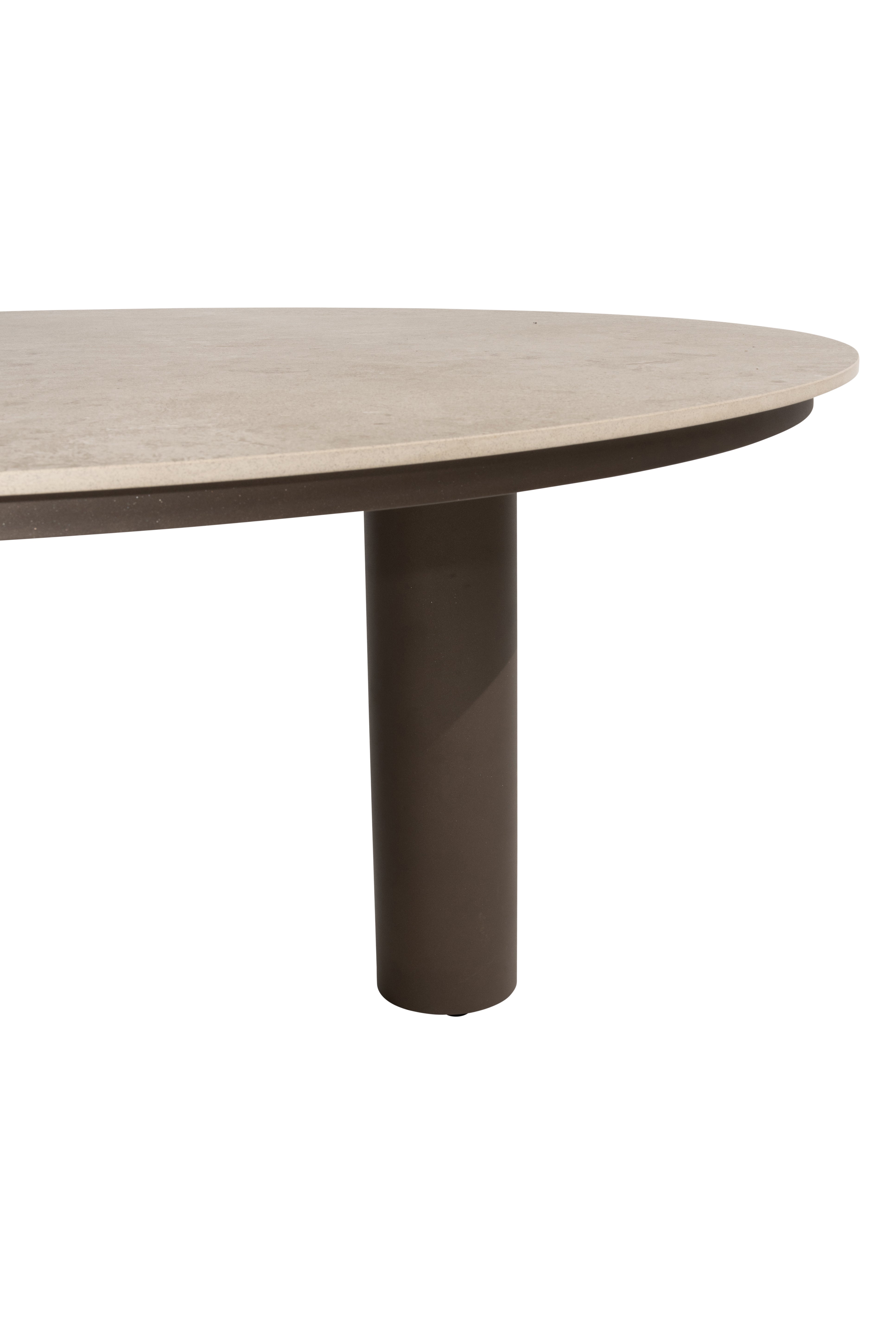 4 Seasons Outdoor Arizona dining table ceramic top 160cm with 3 legs Terre - Detail view
