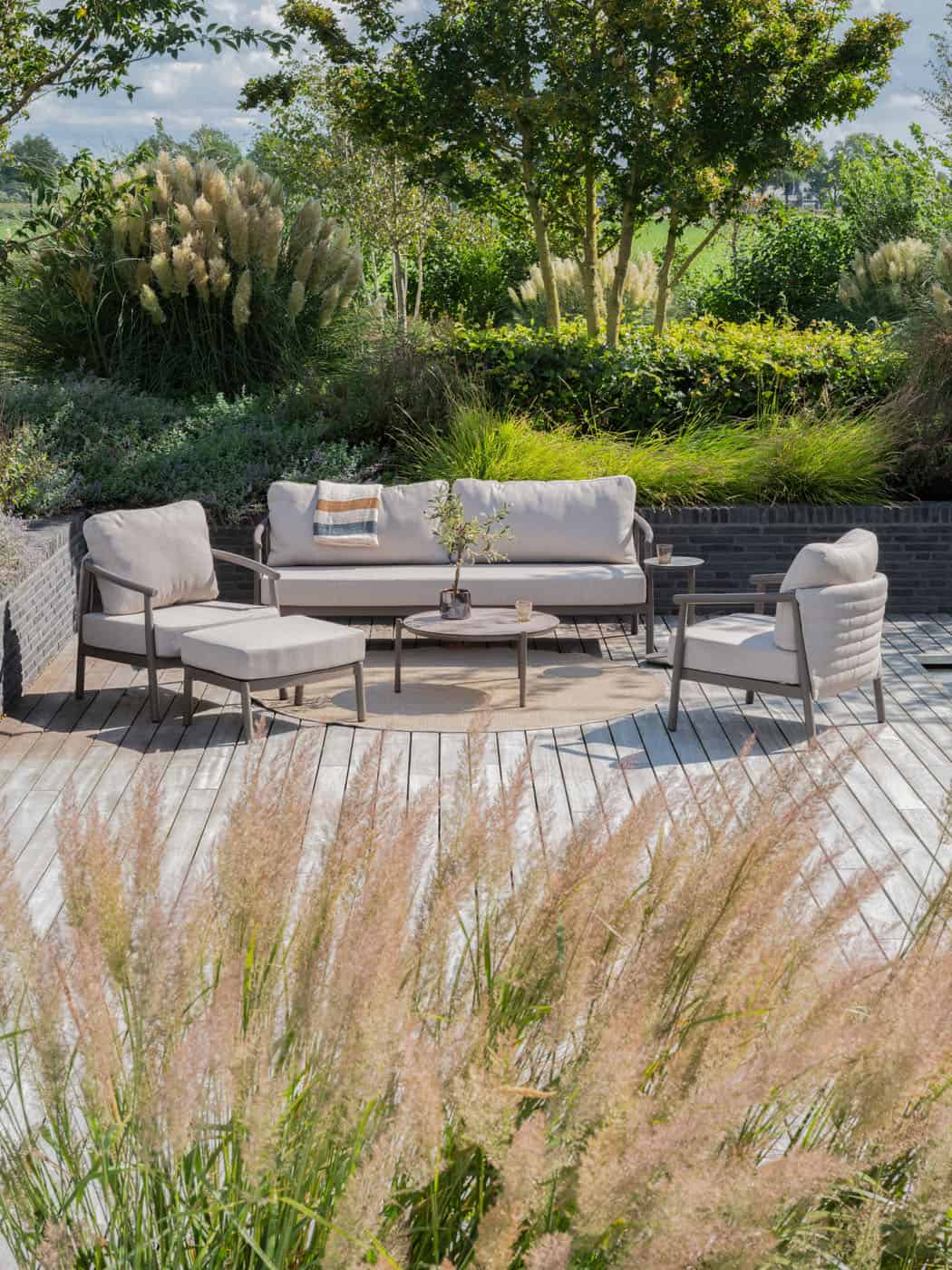 4SO Barolo lounge set terre incl. voetenbank + Taste 4SO Vic salontafel 30cm