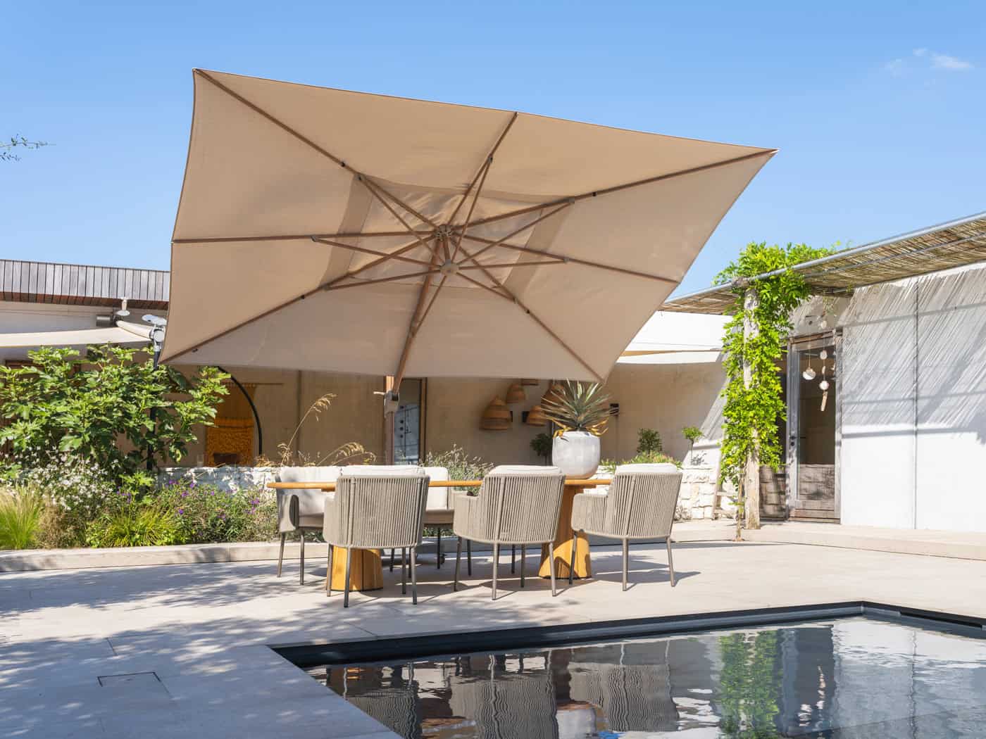 4SO Bernini dining set (6 st.) + Taste 4SO Capri tafel 240x110cm