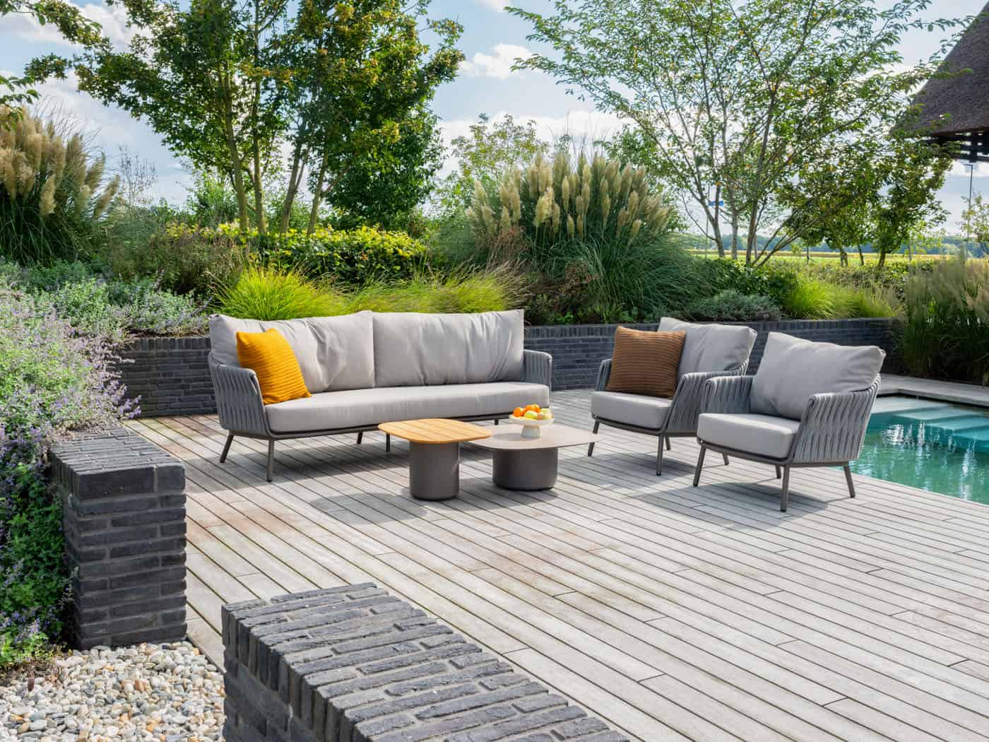 4SO Cannes lounge set terre incl. voetenbank - afbeelding 8