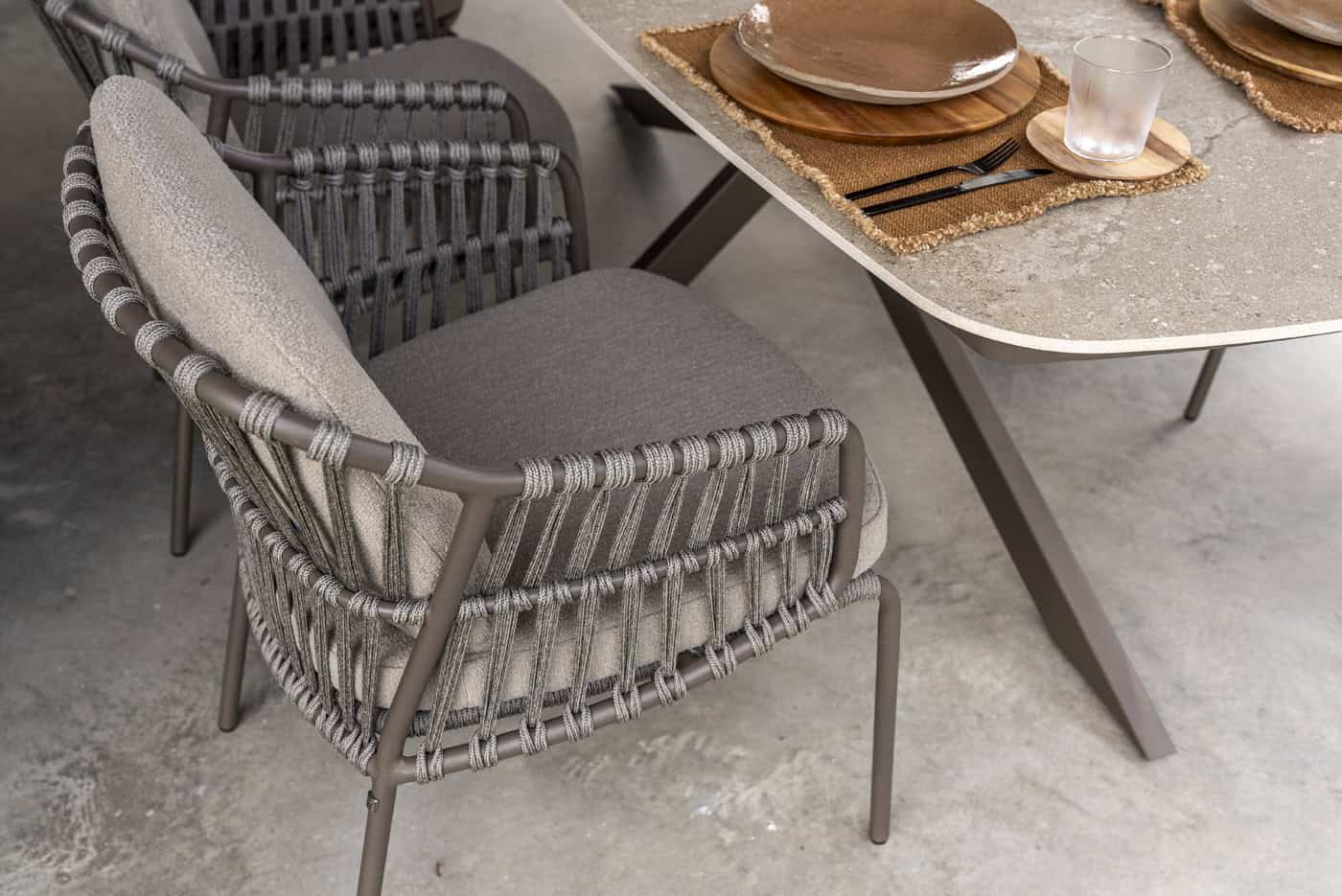4SO Capalbio dining set (6 st.) + Taste 4SO Prado tafel ⌀160cm