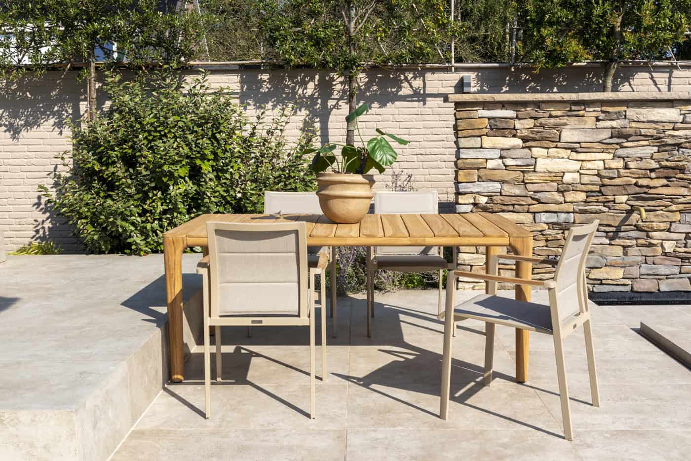 4SO Cortina dining set latte (4 st.) met Liam tafel 180x100cm - afbeelding 3