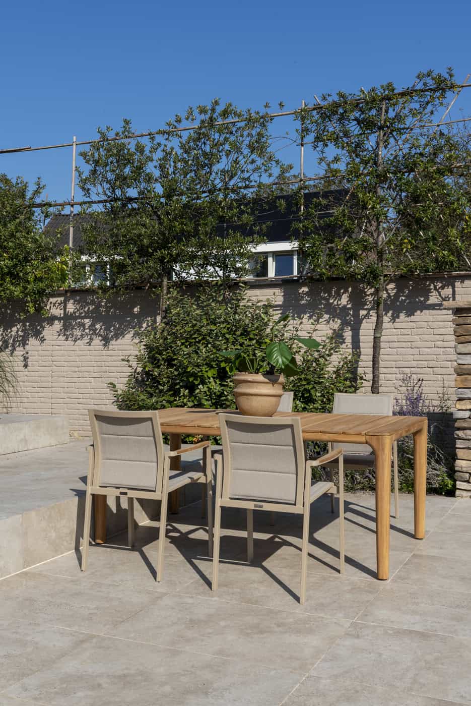 4SO Cortina dining set latte (4 st.) met Liam tafel 180x100cm - afbeelding 4