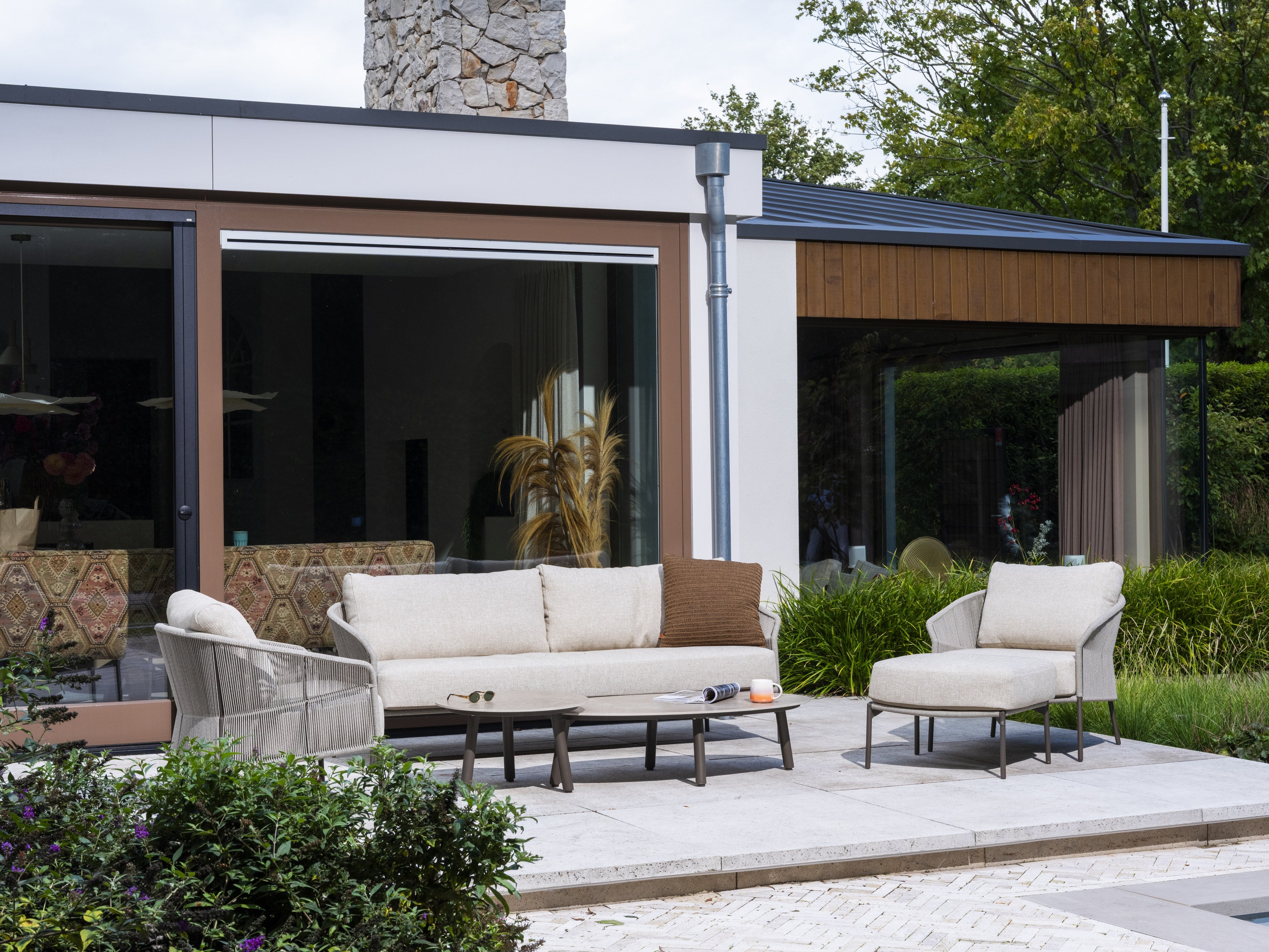 4SO Florence lounge set terre met Salute salontafel 65x30cm — sfeervolle tuinset van 4 Seasons Outdoor
